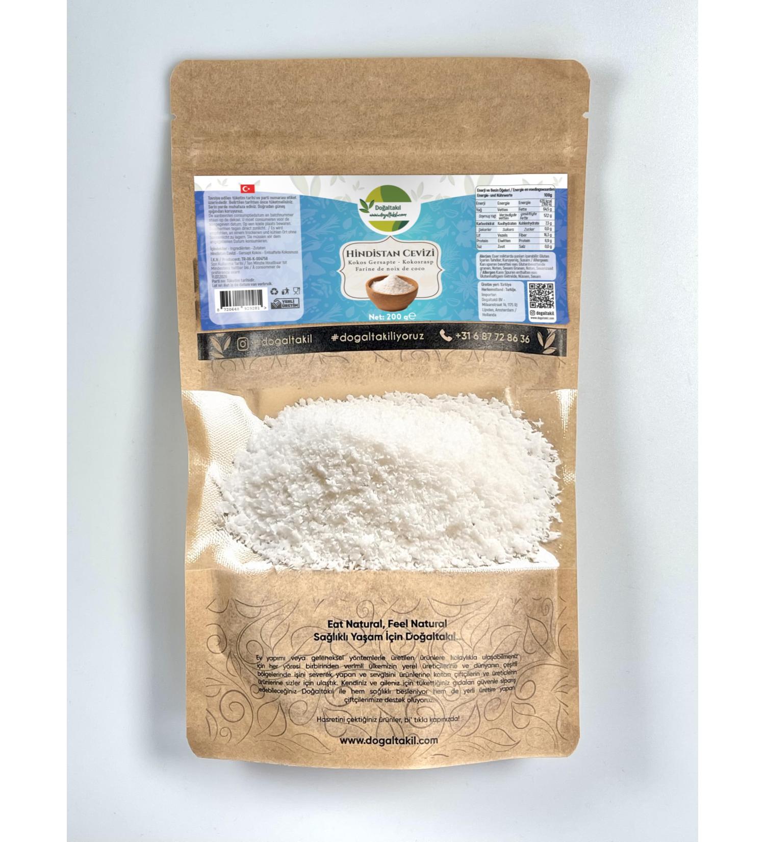 Coconut, 200g Natural Dried Coconut - Healthy Snack & Cooking Ingredient