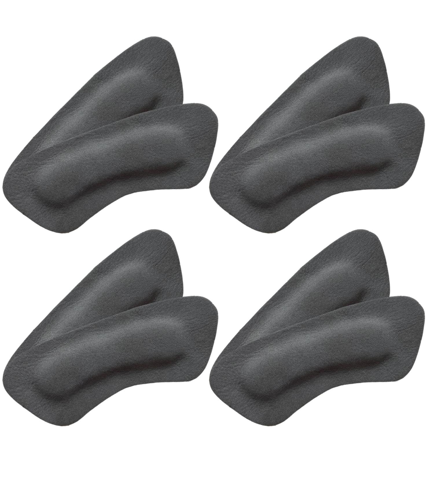 Comfort Heel Pads for Shoes - Leather Heel Cushions for Pain Relief & Blister Prevention - High Heel Comfort Pads for Men & Women - 4 Pairs Dark Grey - Buy Online on GoSupps.com
