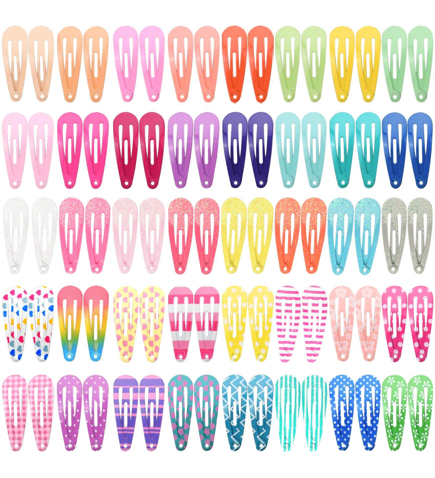 Funtopia 80 Pcs Toddler Mini Metal Snap Hair Clips - Colorful Hair Barrettes for Little Girls and Baby Kids - Buy Online on GoSupps.com