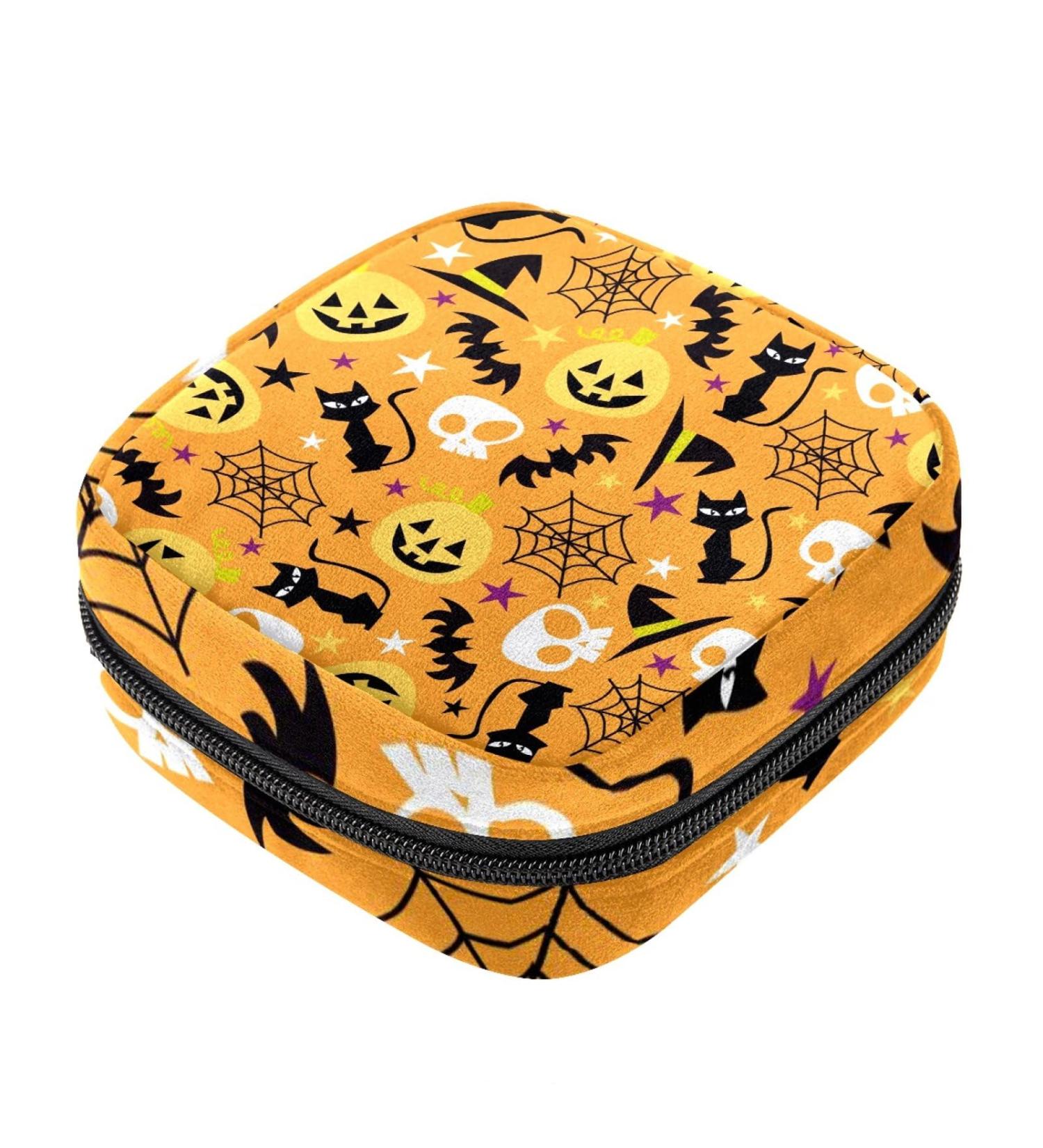 Halloween Pattern Menstrual Cup & Pad Storage Bag - Color 9 - Buy Online on GoSupps.com