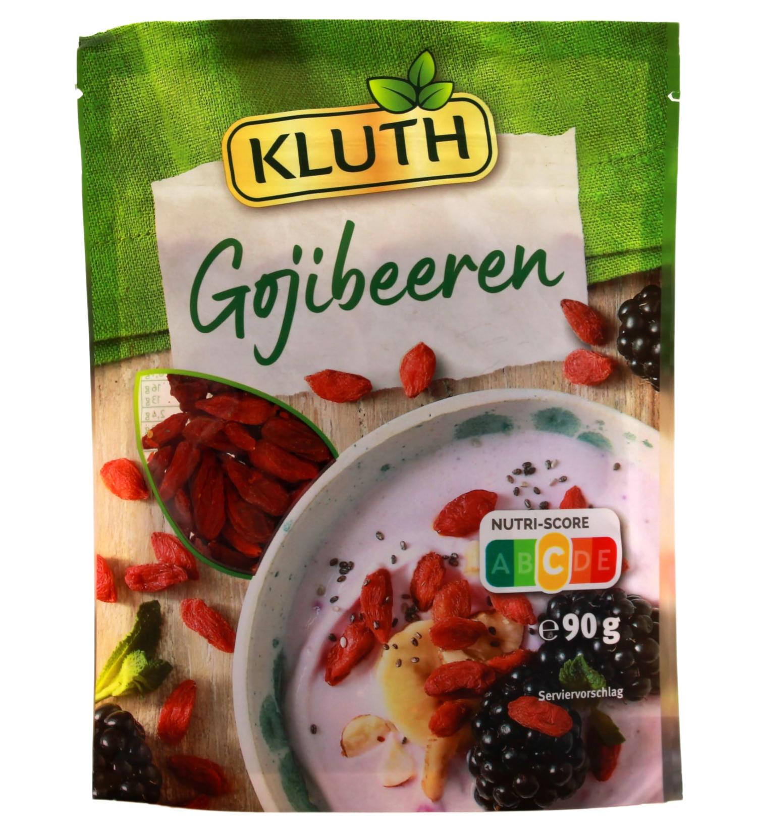 Herbert Kluth Kluth Dried goji berries pack of 10 10 x 90 g - Buy Online on GoSupps.com