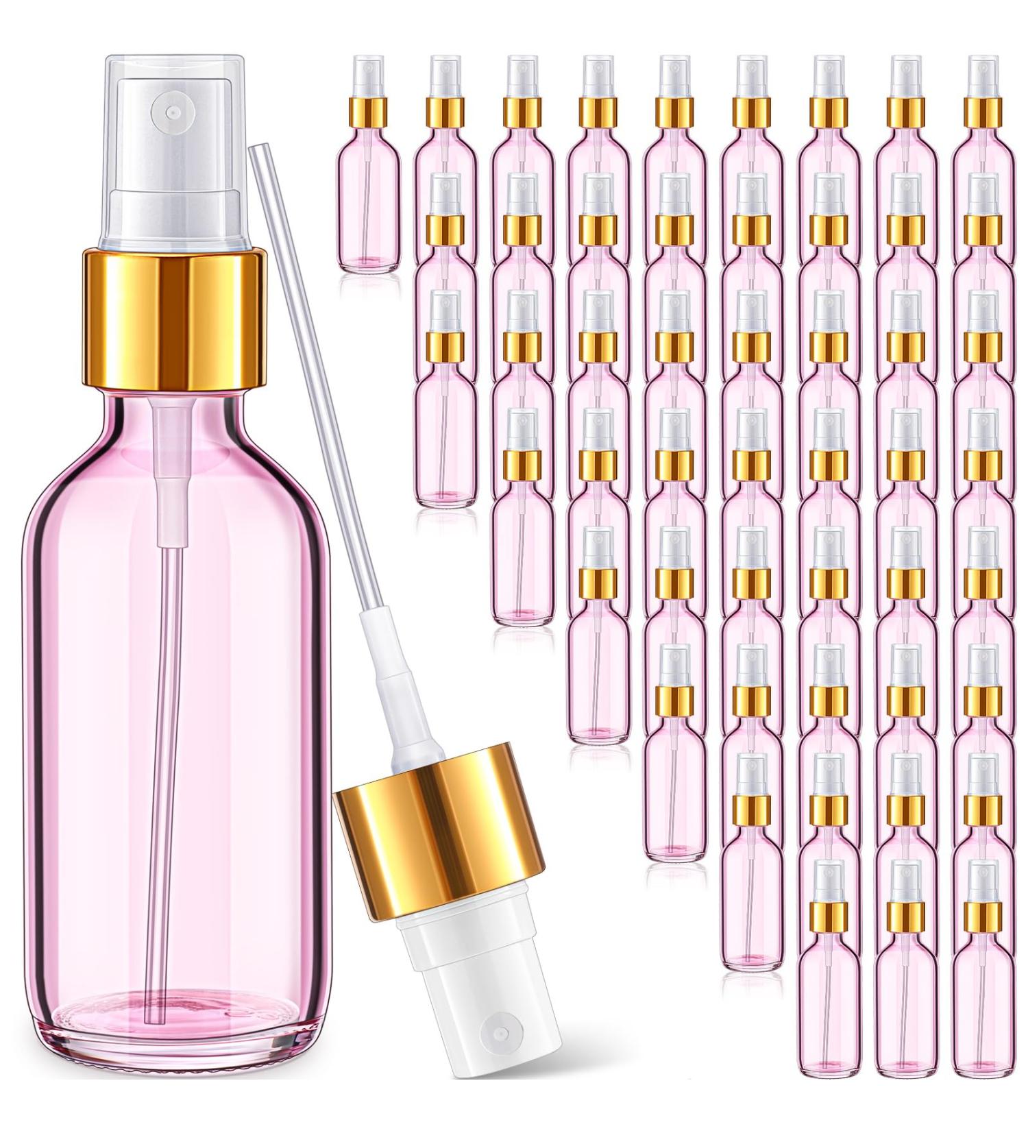Maxcheck 50 Pcs 2 oz Glass Spray Bottles - Mini Travel Fine Mist Spray Bottles for Essential Oils Hair Perfume Plants (Pink) - International Shipping Available - Buy Online on GoSupps.com