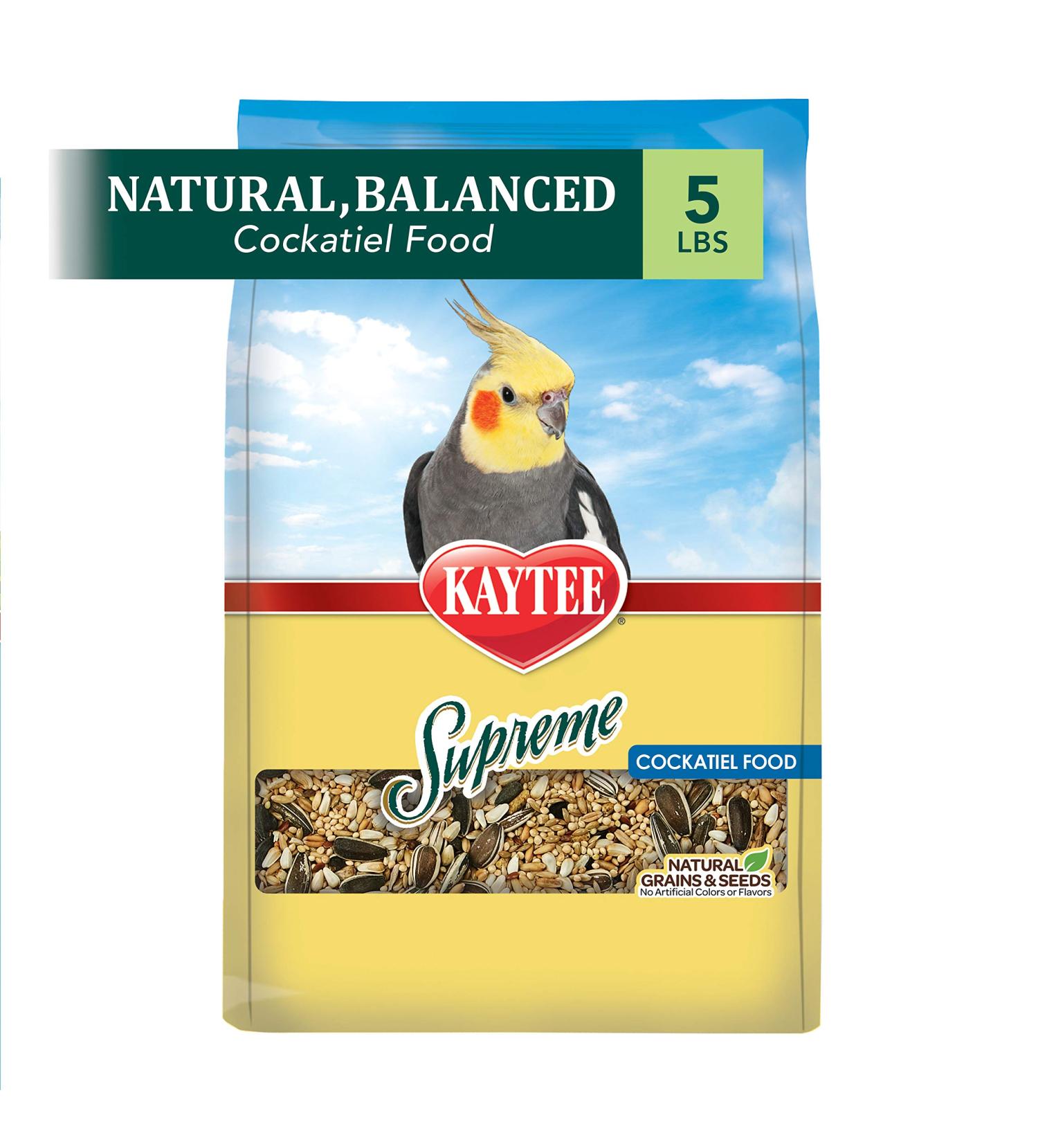 Kaytee Supreme Cockatiel Food 5 lb - Premium Whites & Tans Blend - Buy Online on GoSupps.com