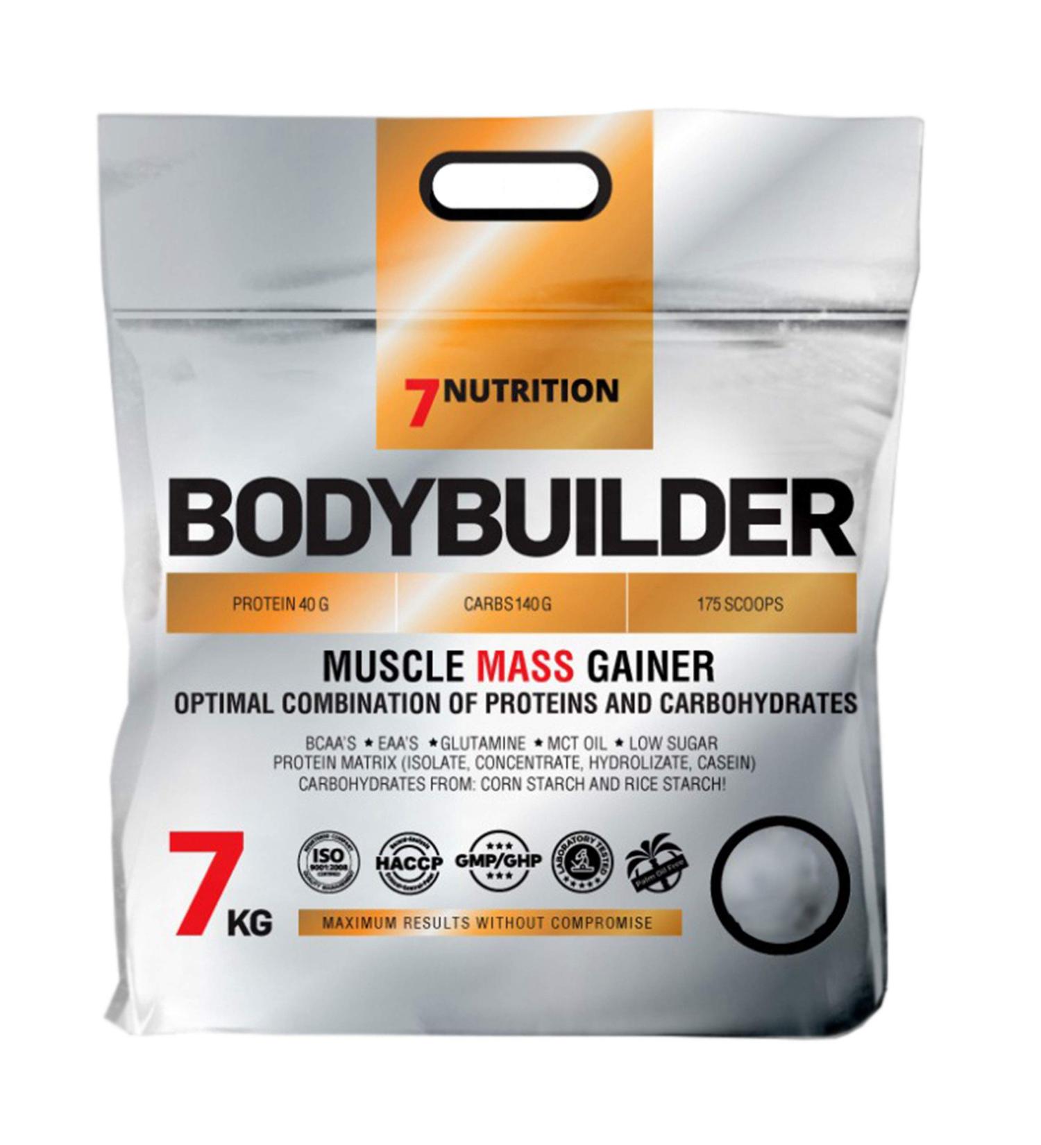 7Nutrition Bodybuilder 1 x 7000 g Pack - Protein Mass Gainer - Concentrate, Isolate and Hydrolysate of Whey Protein - Mass Gain - Muscle Growth (Cookies and Cream)