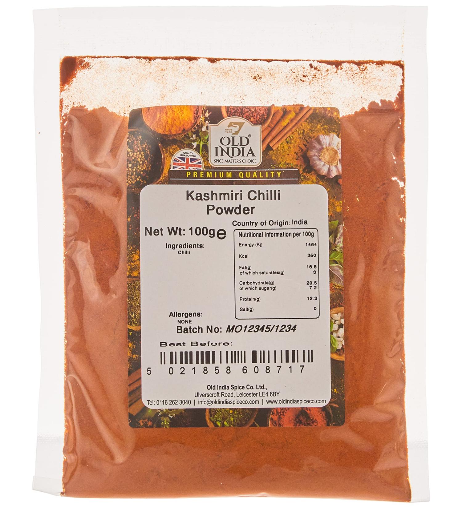 Old India Kashmiri Chilli Powder 100g - Authentic Flavor (Pack of 1) - Buy Online on GoSupps.com