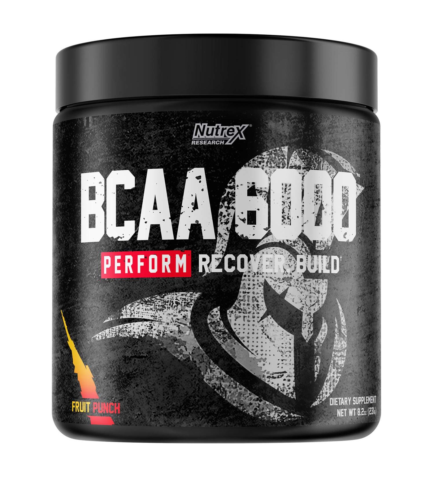 Nutrex Research BCAA Powder 6000 | 6g BCAAs Amino Acids | Proven 2:1:1 Ratio for Muscle Recovery | Fruit Punch, 30 Servings - Buy Online on GoSupps.com