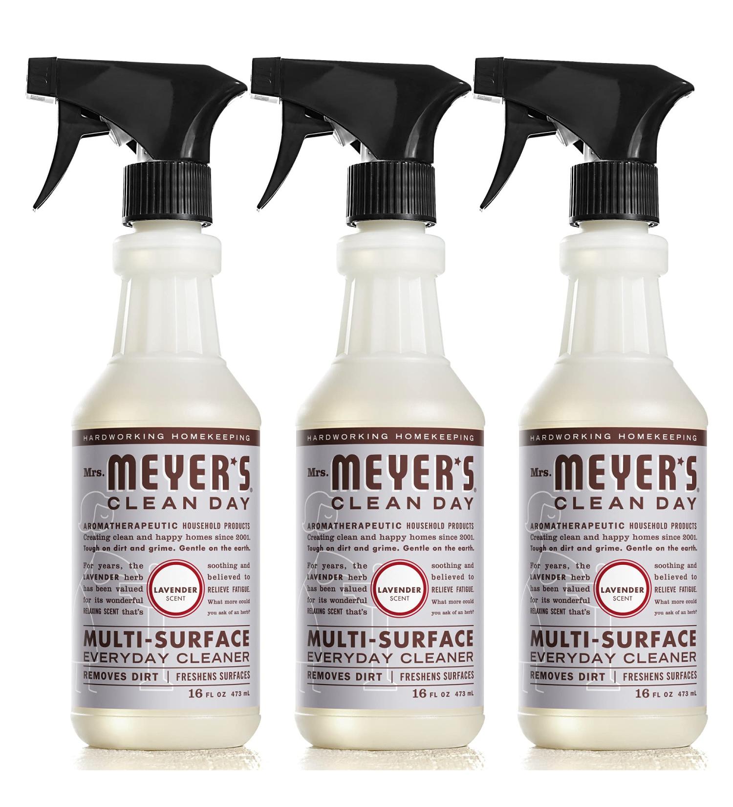 Mrs. Meyer's Lavender All-Purpose Cleaner Spray - 16 fl. oz, Pack of 3 | Eco-Friendly Cleaning Solution - Buy Online on GoSupps.com