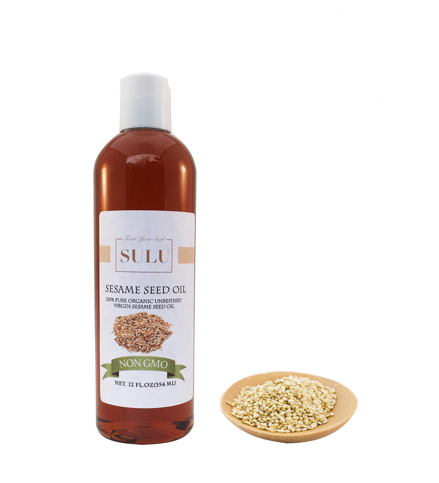 100% Pure USDA Organic Refined Sesame seed Oil -16 fl.oz 4 oz