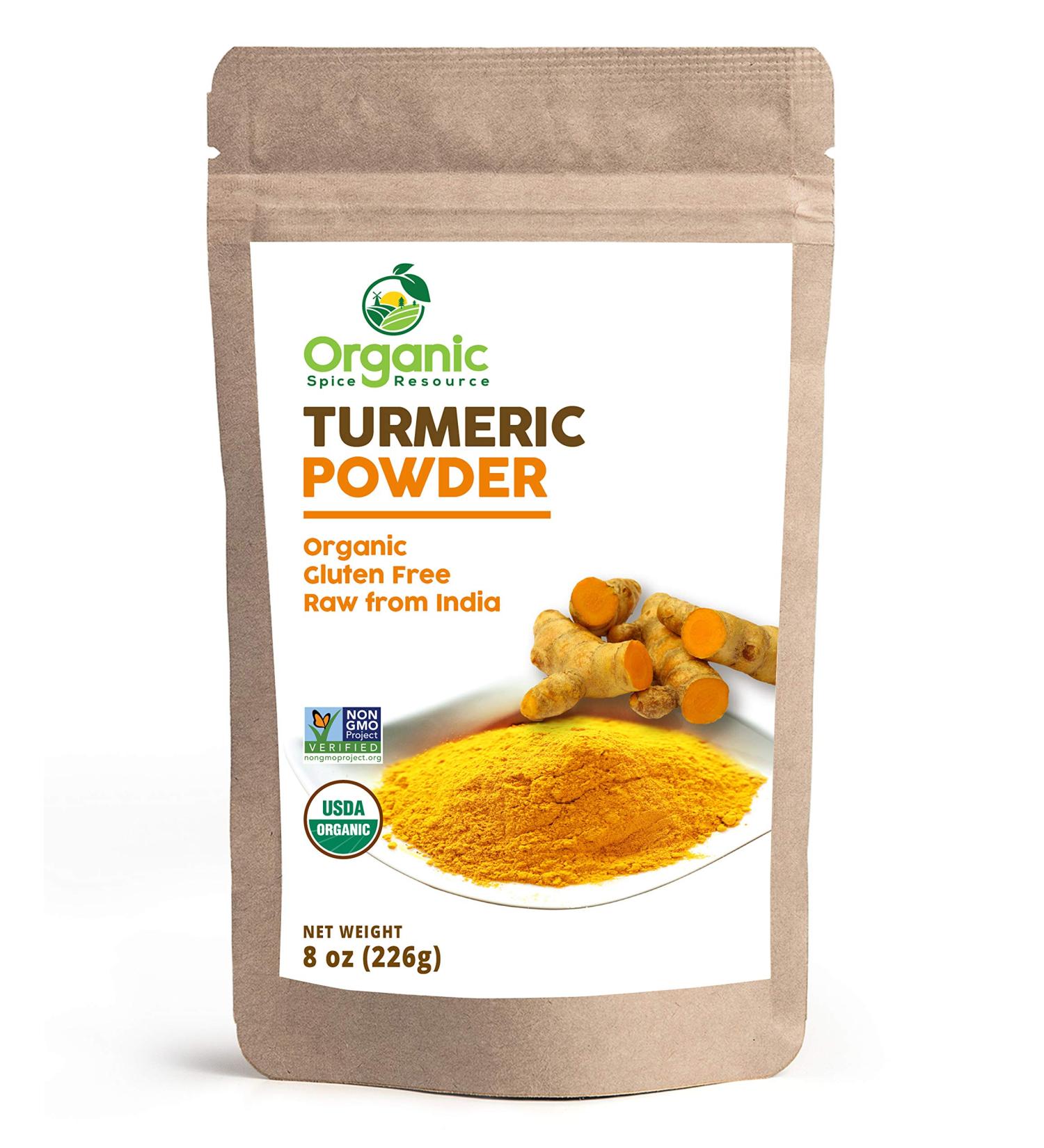 Organic Turmeric Root Powder | Lab Tested for Heavy Metals | Non-GMO Curcumin Powder | 8oz Resealable Bag by SHOPOSR - Buy Online on GoSupps.com