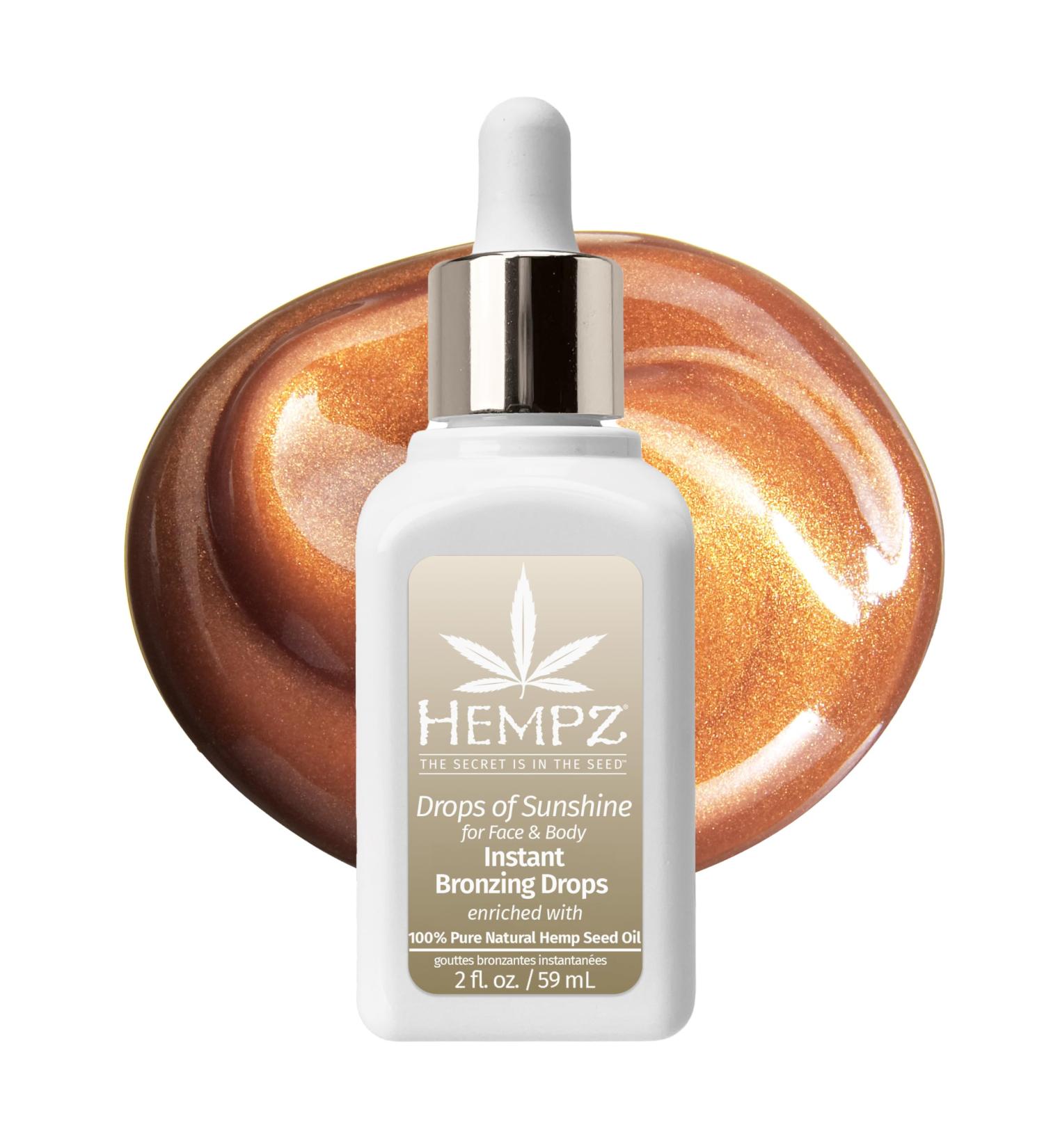 Hempz Instant Bronzing Drops - Face & Body Bronzer | Drops of Sunshine 2 oz | International Shipping Available - Buy Online on GoSupps.com