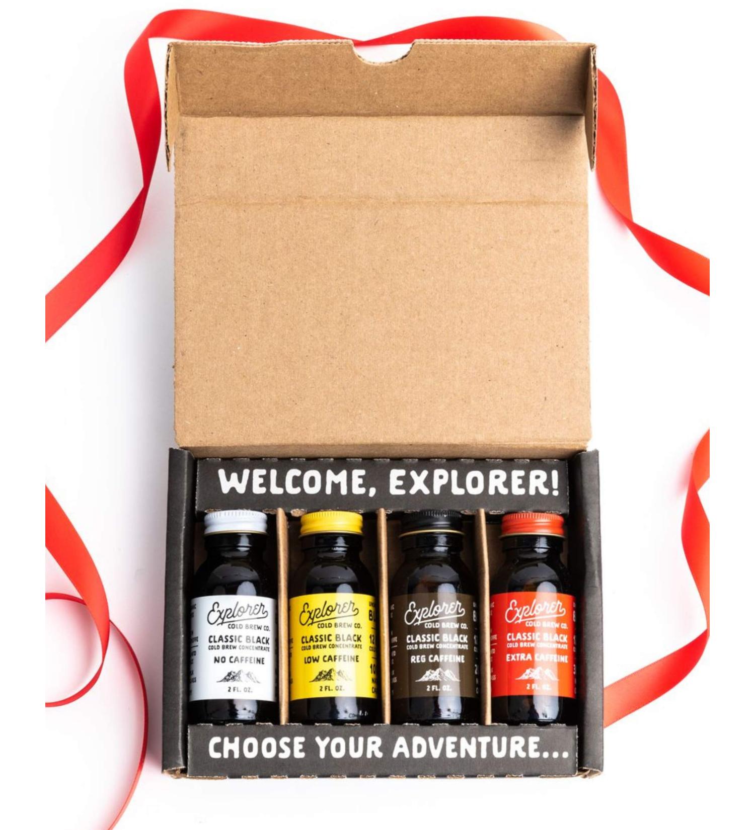 Explorer Gift Pack - Cold Brew Super Concentrate - 4 Caffeine Levels Sampler - Buy Online on GoSupps.com