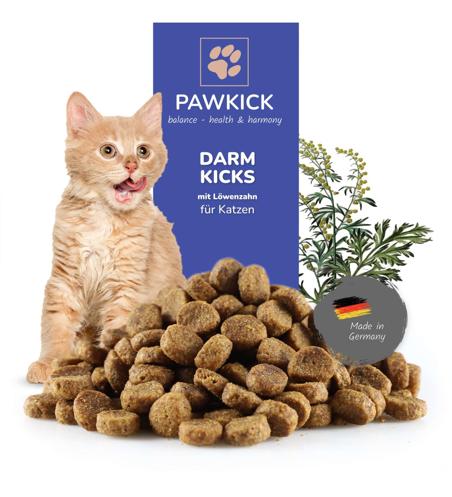 PAWKICK DARM-Kicks CAT Treats | Herbal Extracts for Cats | 78g | Healthy Intestinal Flora | 3-Month Treatment - Buy Online on GoSupps.com