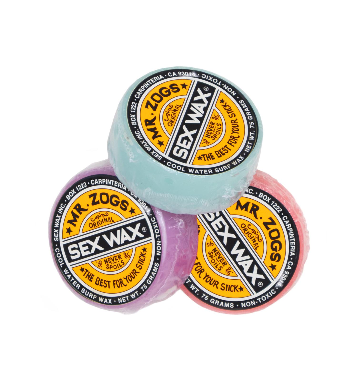 Sex Wax Surfboard Wax & Go Surf Sticker 3 Pack - Mixed Scents Cool - Buy Online on GoSupps.com