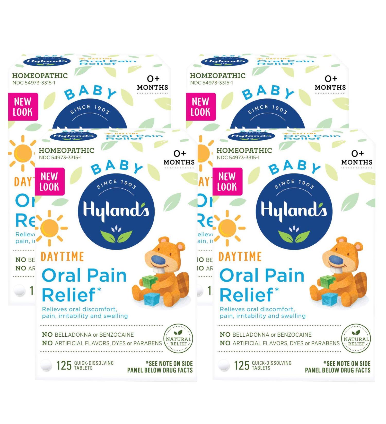 Hyland's Homeopathic Baby Oral Pain Relief - 125 Tablets - Buy Online on GoSupps.com