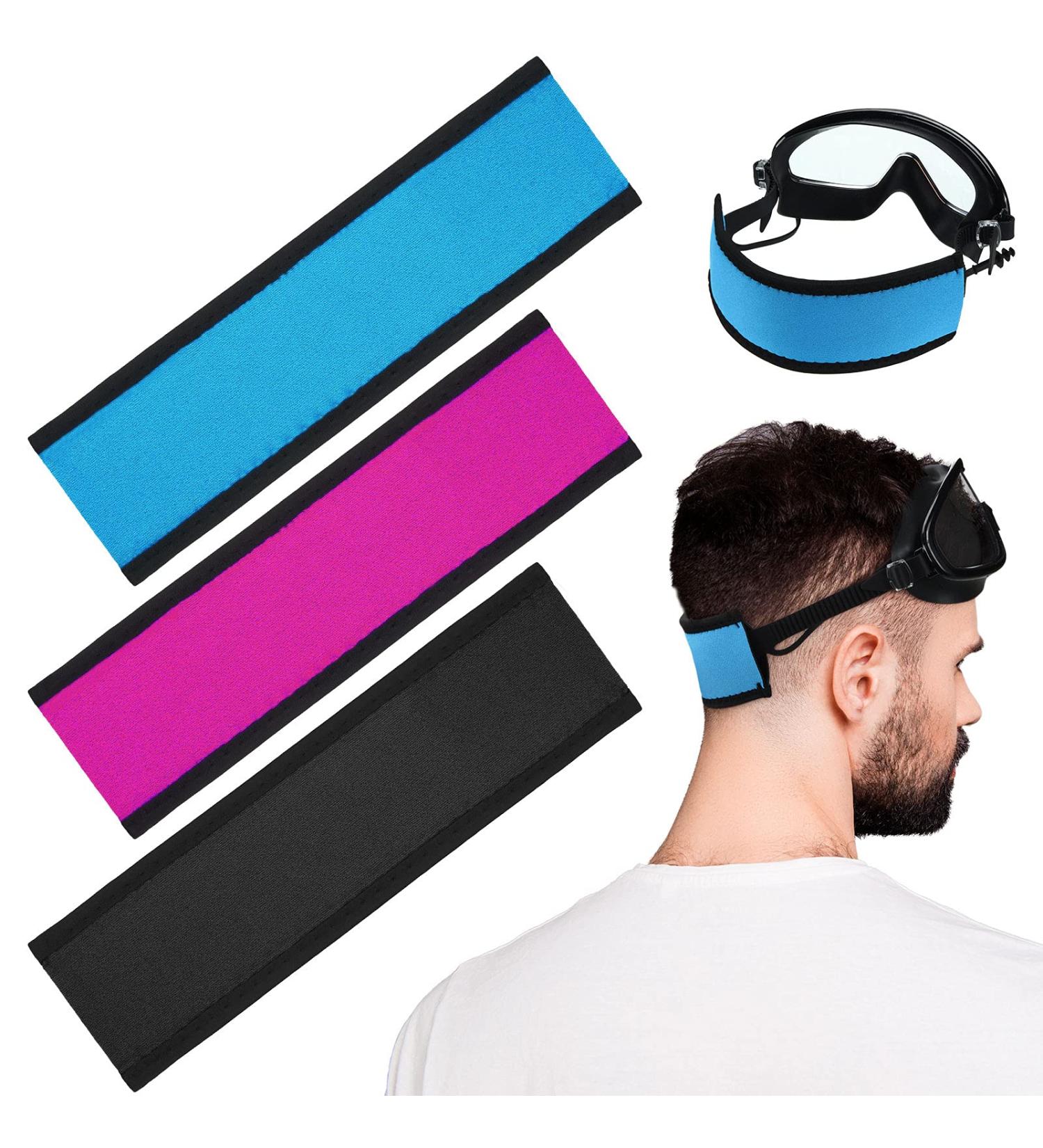 3-Piece Neoprene Swimming Mask Strap Cover Set | Adjustable Hair Protector for Dive and Snorkel Masks | Ideal for Water Sports - Buy Online on GoSupps.com