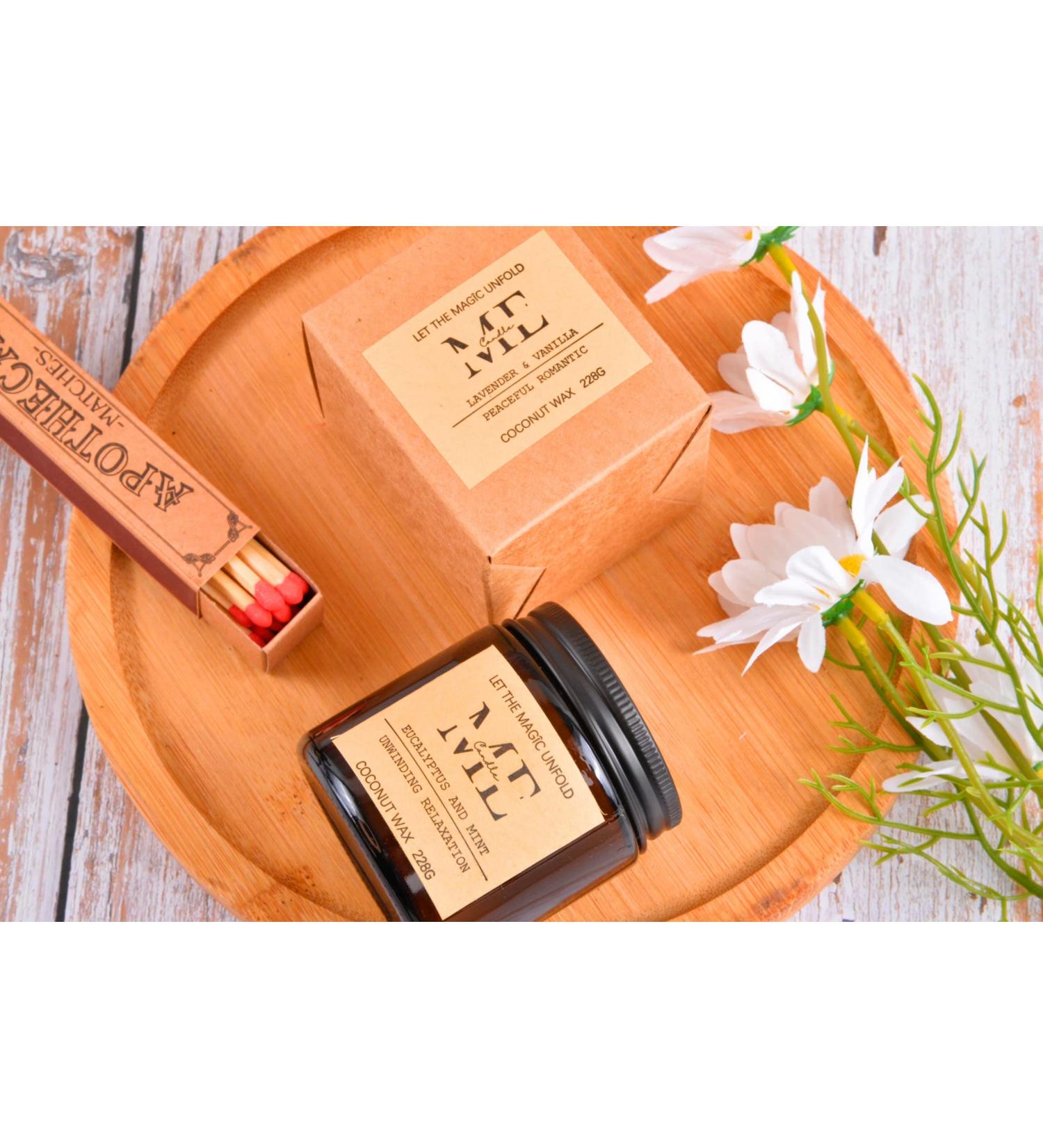 Buy Aromatherapy Homemade Candles - Coconut Wax Sandalwood & Jasmine for Calm Meditation & Peace - Buy Online on GoSupps.com