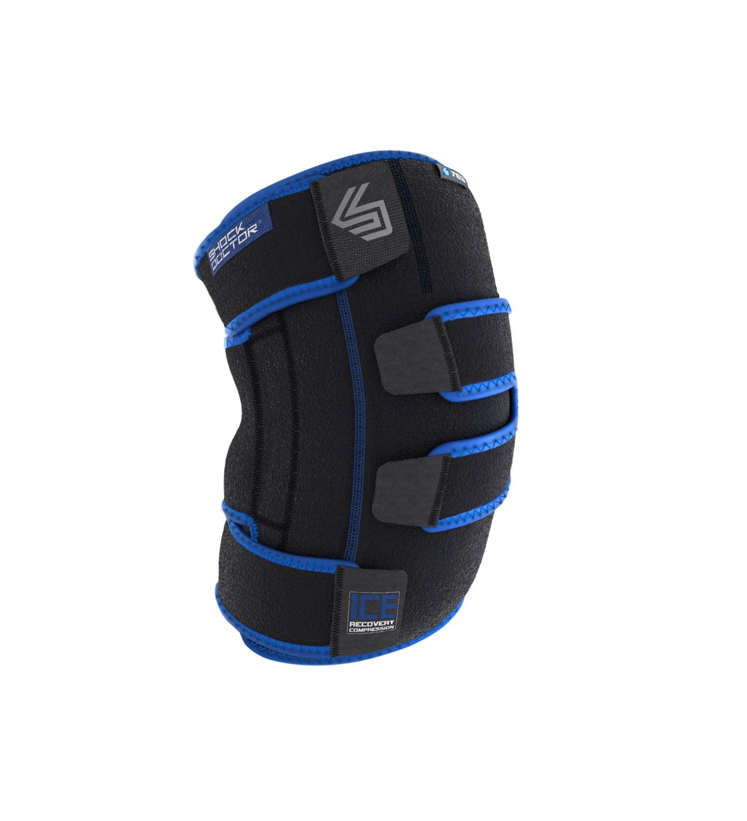 Shock Doctor Ice Recovery Compression Knee Wrap Brace Black Large-X-Large