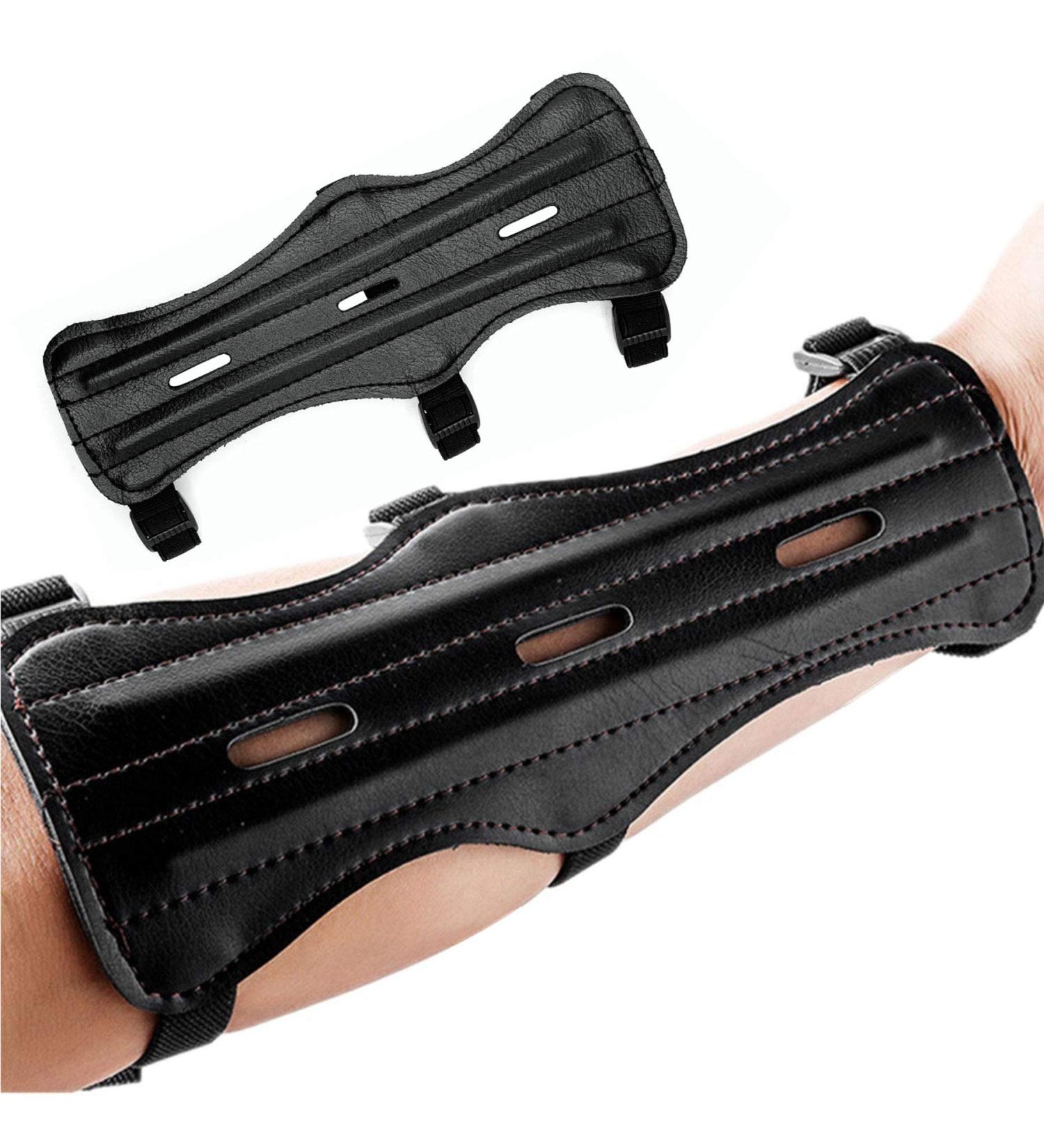 Prowithlin Archery Arm Guard Bracer Cowhide Leather Forearm Protector 2 Pack - Buy Online on GoSupps.com
