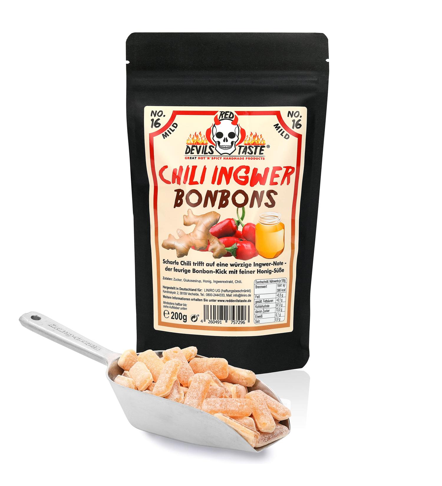 Chili ginger candy with honey - mild - 200g - in a zip bag - RED DEVILS TASTE ginger 200 g (1 pack)