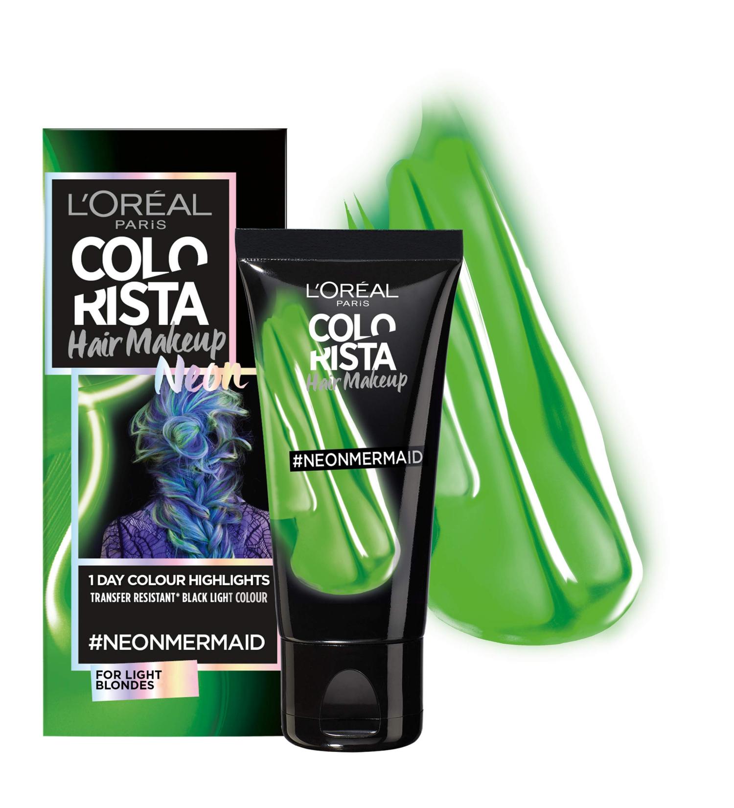 L'Oreal Colorista Hair Makeup Neon Mermaid Temporary Light Blonde Hair Colour 30ml - Buy Online on GoSupps.com