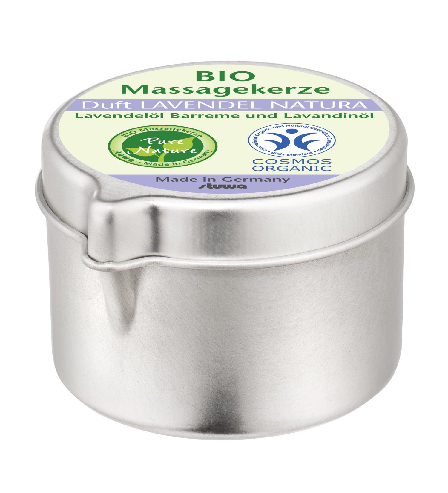 Stuwa Pure Nature massage candle Lavender Natura 40 g - ORGANIC
