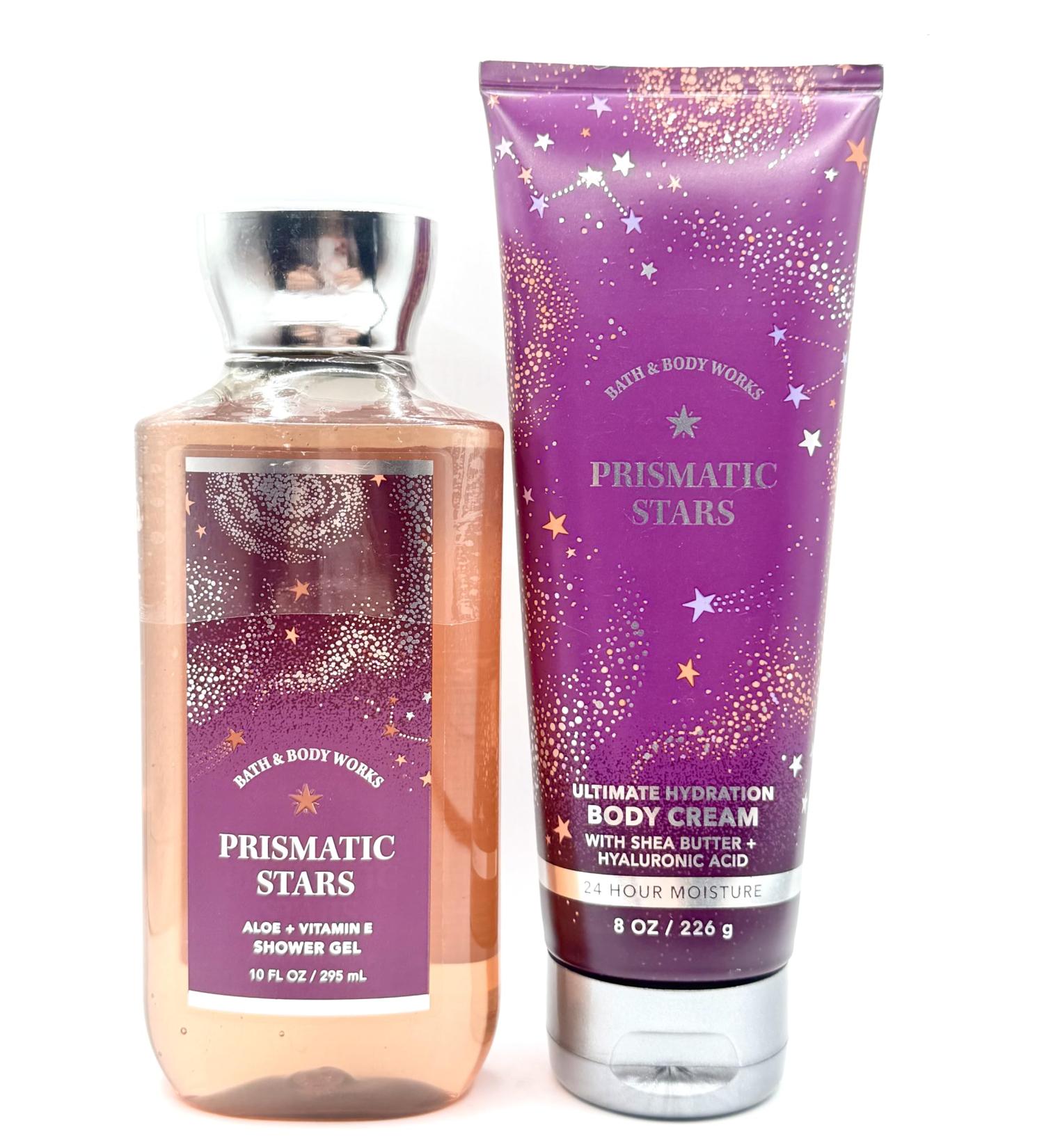 Bath & Body Prismatic Stars Body Gel and Body Cream- Full Size