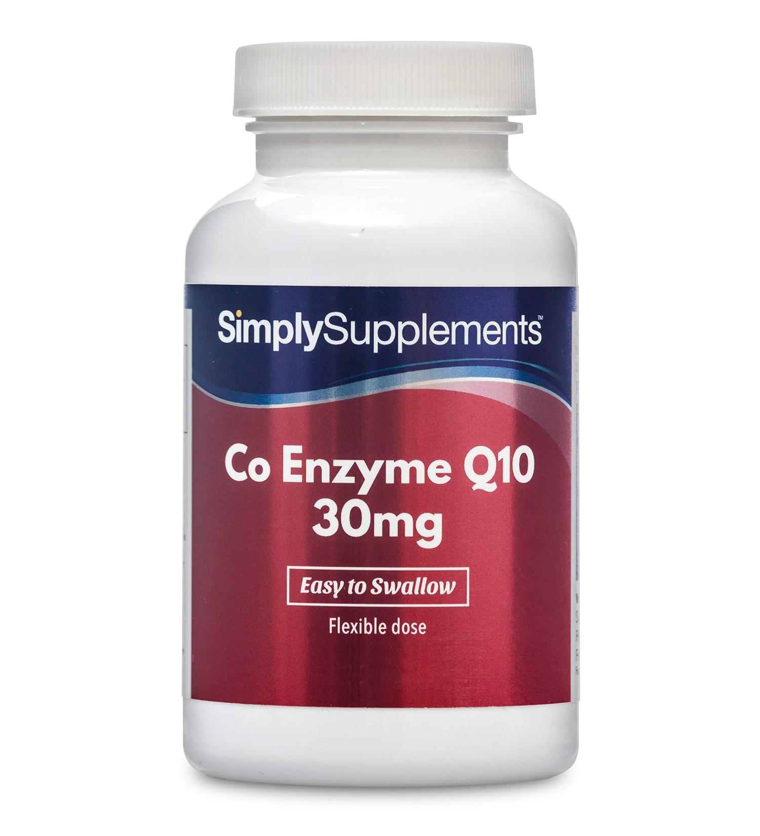 Coenzyme Q10 30mg - 120 Vegan Tablets | 4-Month Supply | SimplySupplements - Buy Online on GoSupps.com