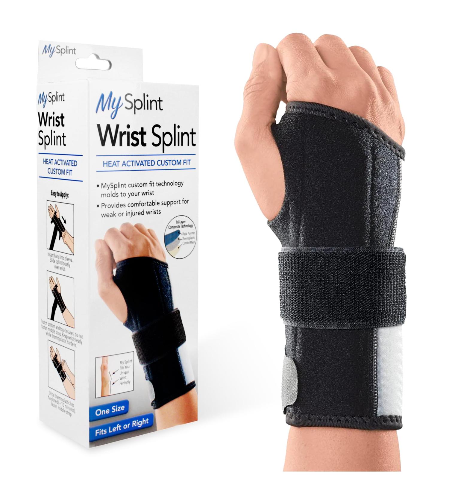 Custom Fit Wrist Splint - Moldable Thermoplastic Wrist Brace for Strains Sprains & Carpal Tunnel - One Size - Fast International Shipping - Buy Online on GoSupps.com