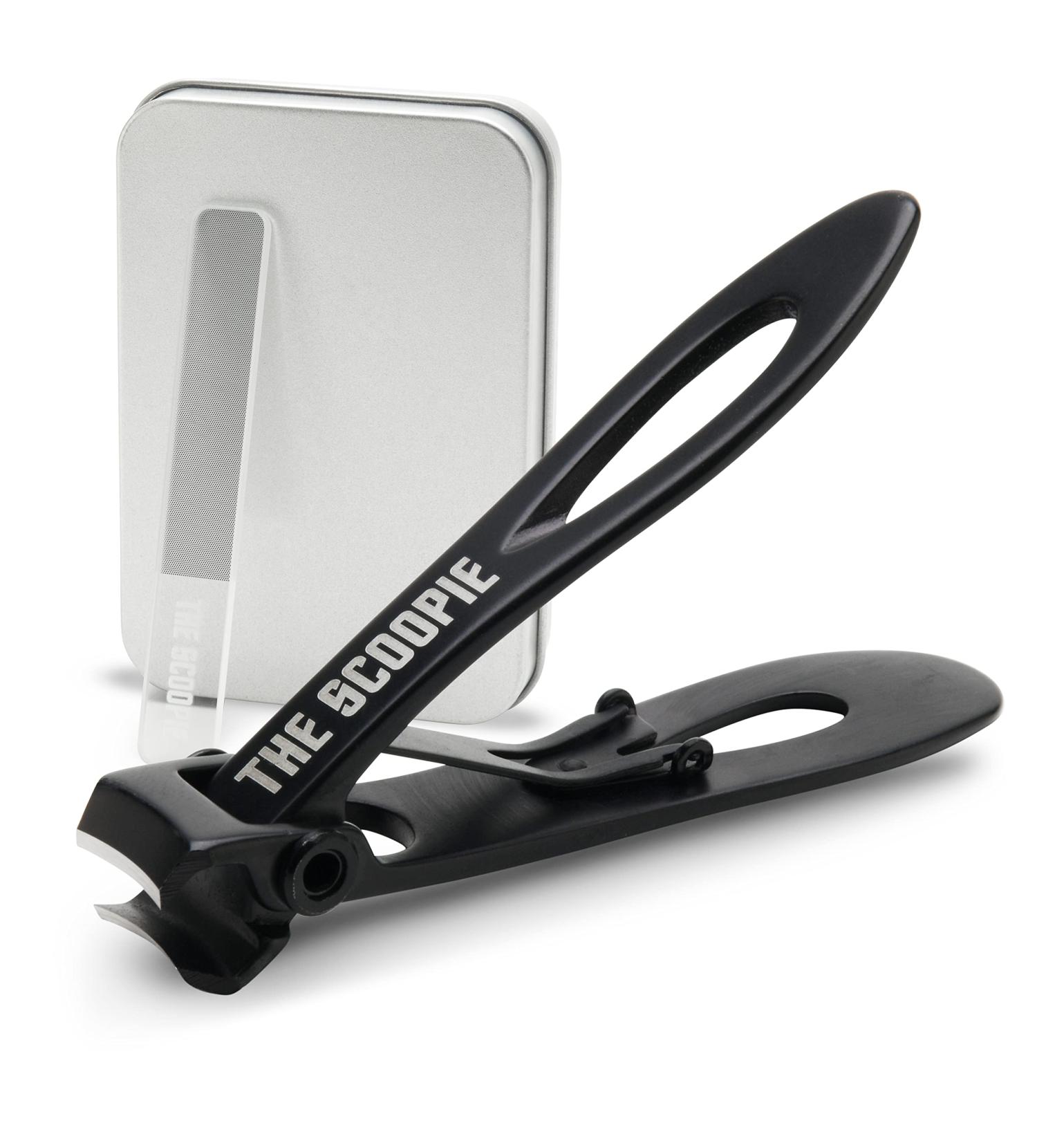 Ultra Wide Jaw Nail Clippers for Thick Nails - Large Black Cutters for Men & Women - Pedicure Kit with Nano Fiber Nail File - Buy Online on GoSupps.com