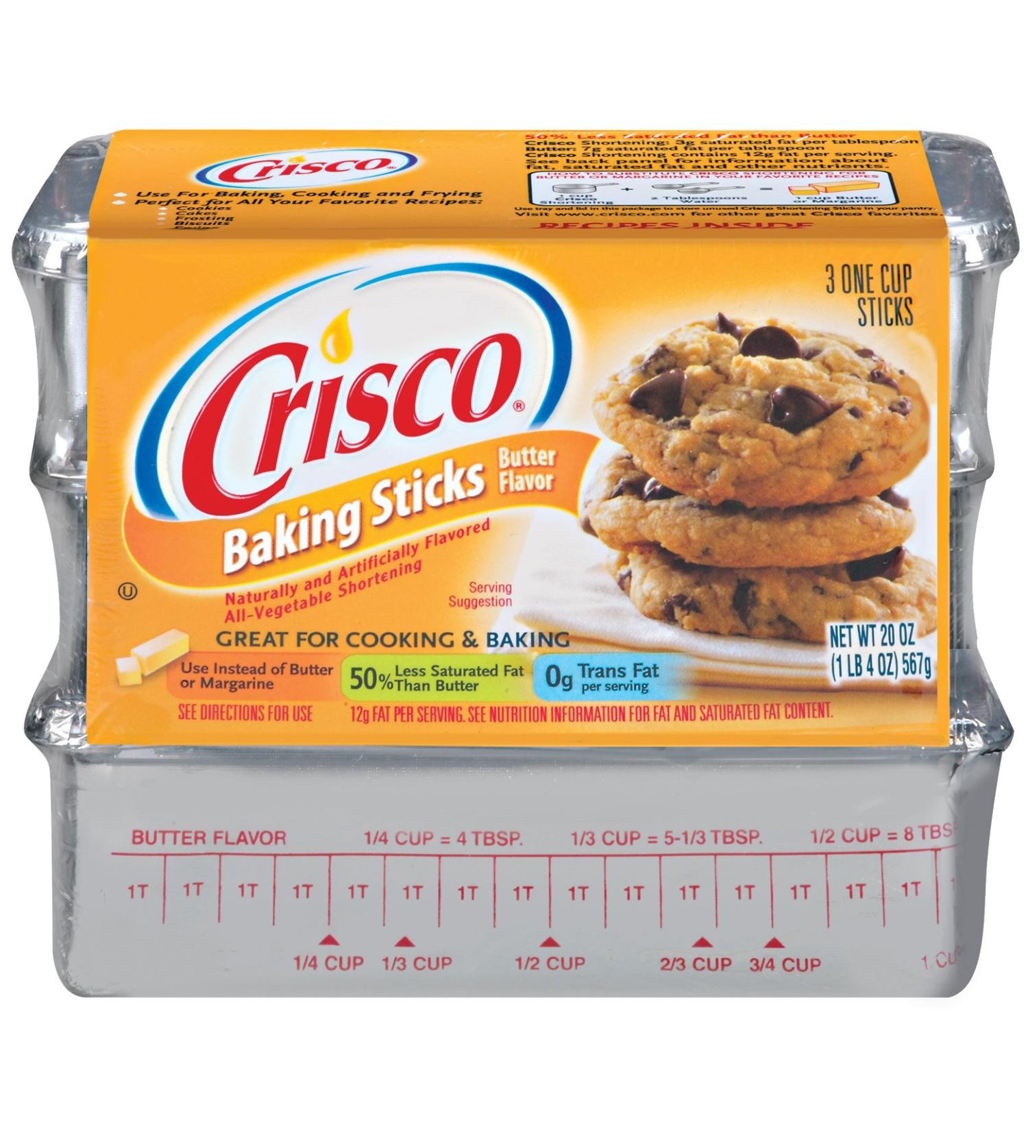 Crisco Baking Sticks Butter Flavor All-Vegetable Shortening, 20 Ounce