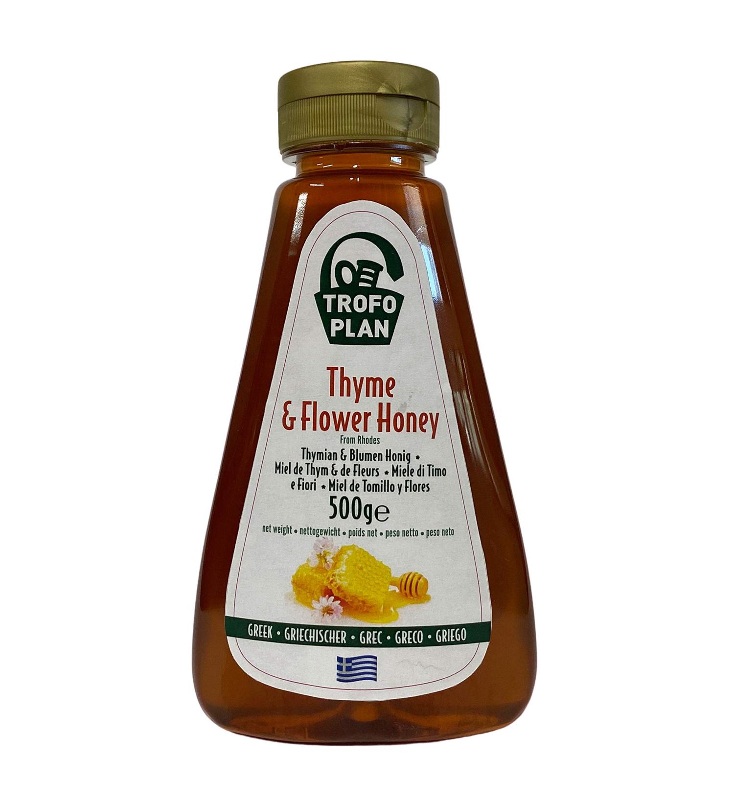 TrofoPlan Greek Honey of Thyme and Rhodes Flowers 500 g - Buy Online on GoSupps.com
