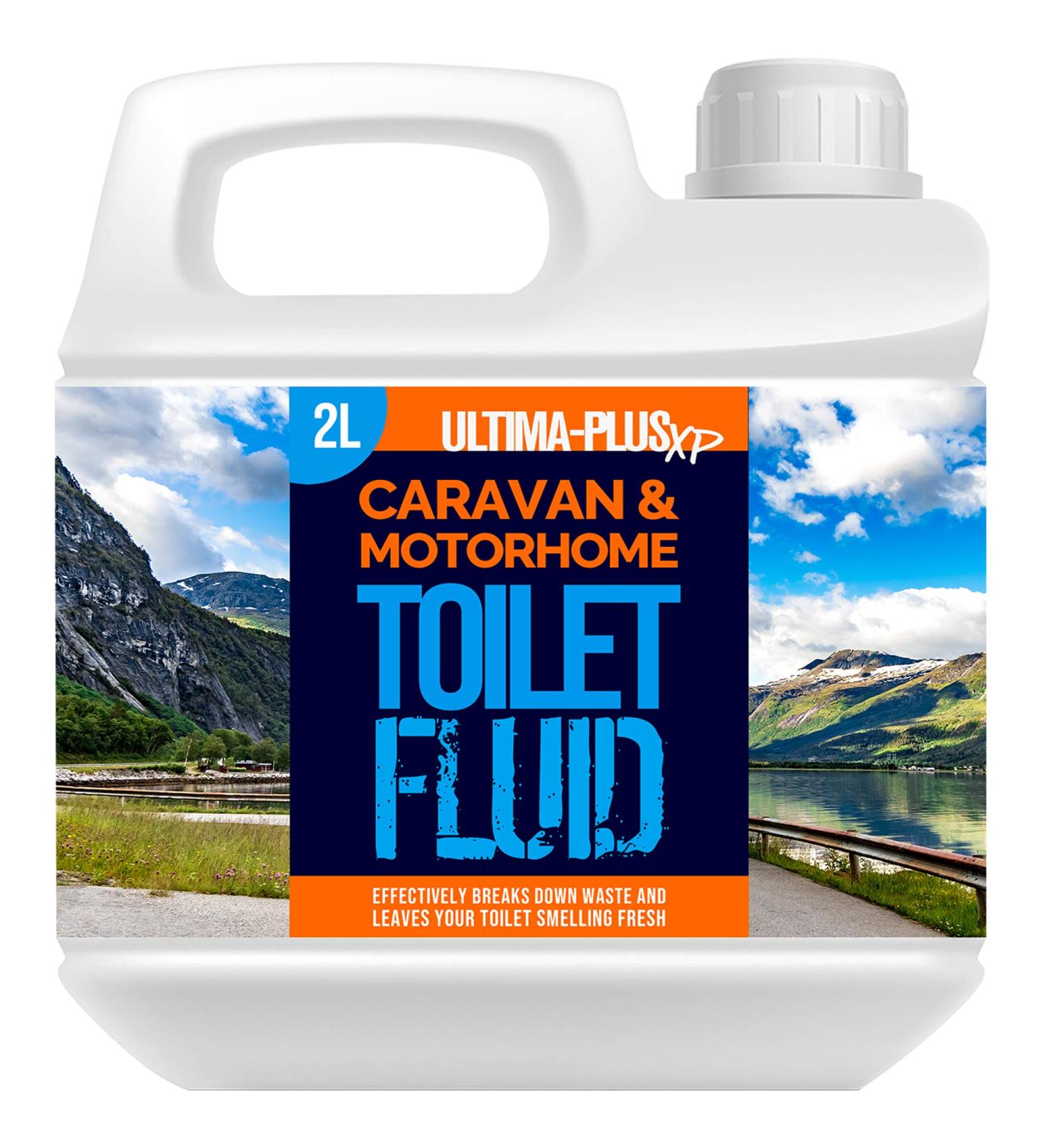 Ultima-Plus XP Caravan & Motorhome Blue Toilet Chemical Fluid Solution Cleaner - Eco-Friendly Formaldehyde Free - Up to 20 Treatments - (2 Litres) - Buy Online on GoSupps.com