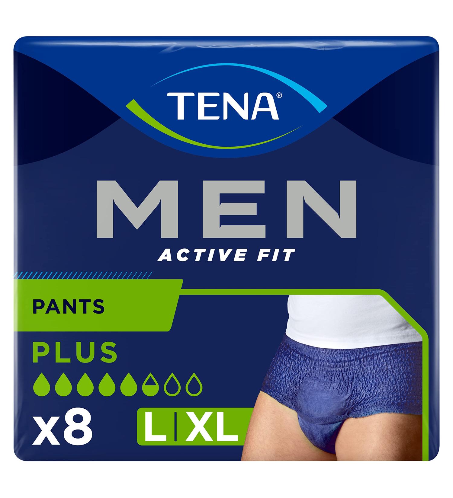 TENA Men's Active Fit Pants Large - 36 Pack | Comfortable & Discreet Incontinence Solution for Men | International Shipping Available - Buy Online on GoSupps.com