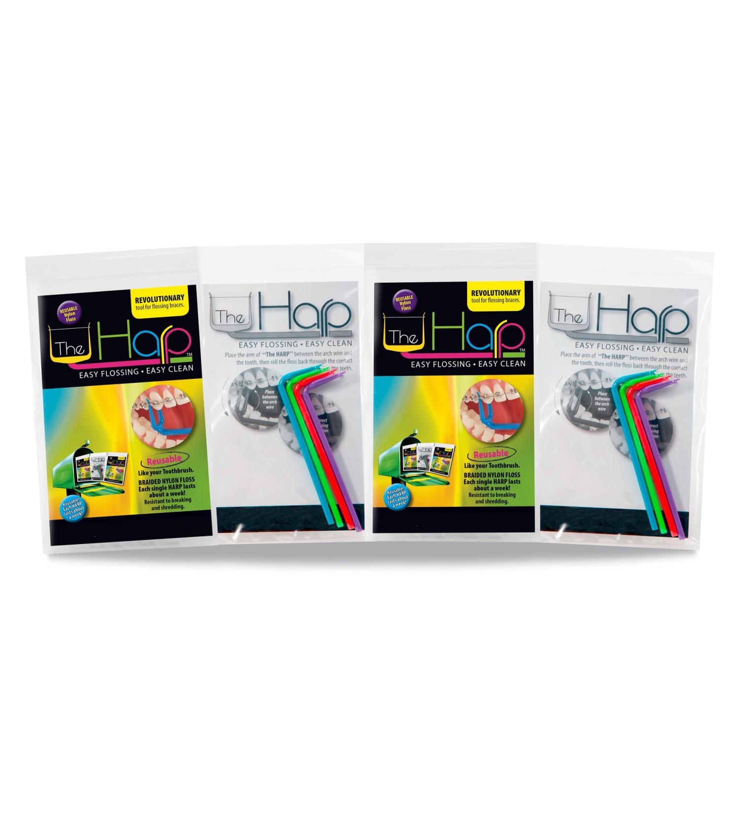 Buy Harp Orthodontic Reusable Flosser 4 Pack - Best Teeth Cleaning Solution for Braces | International Shipping Available - Buy Online on GoSupps.com