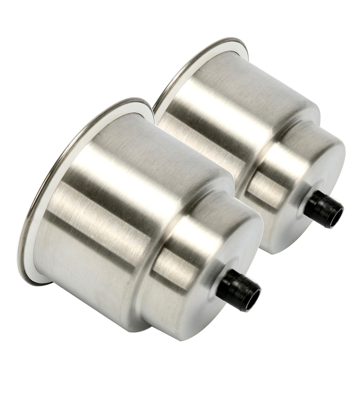 Amarine Made 2pcs Stainless Steel Cup Drink Holder with Drain for Marine Boat, RV, Camper - Buy Online on GoSupps.com