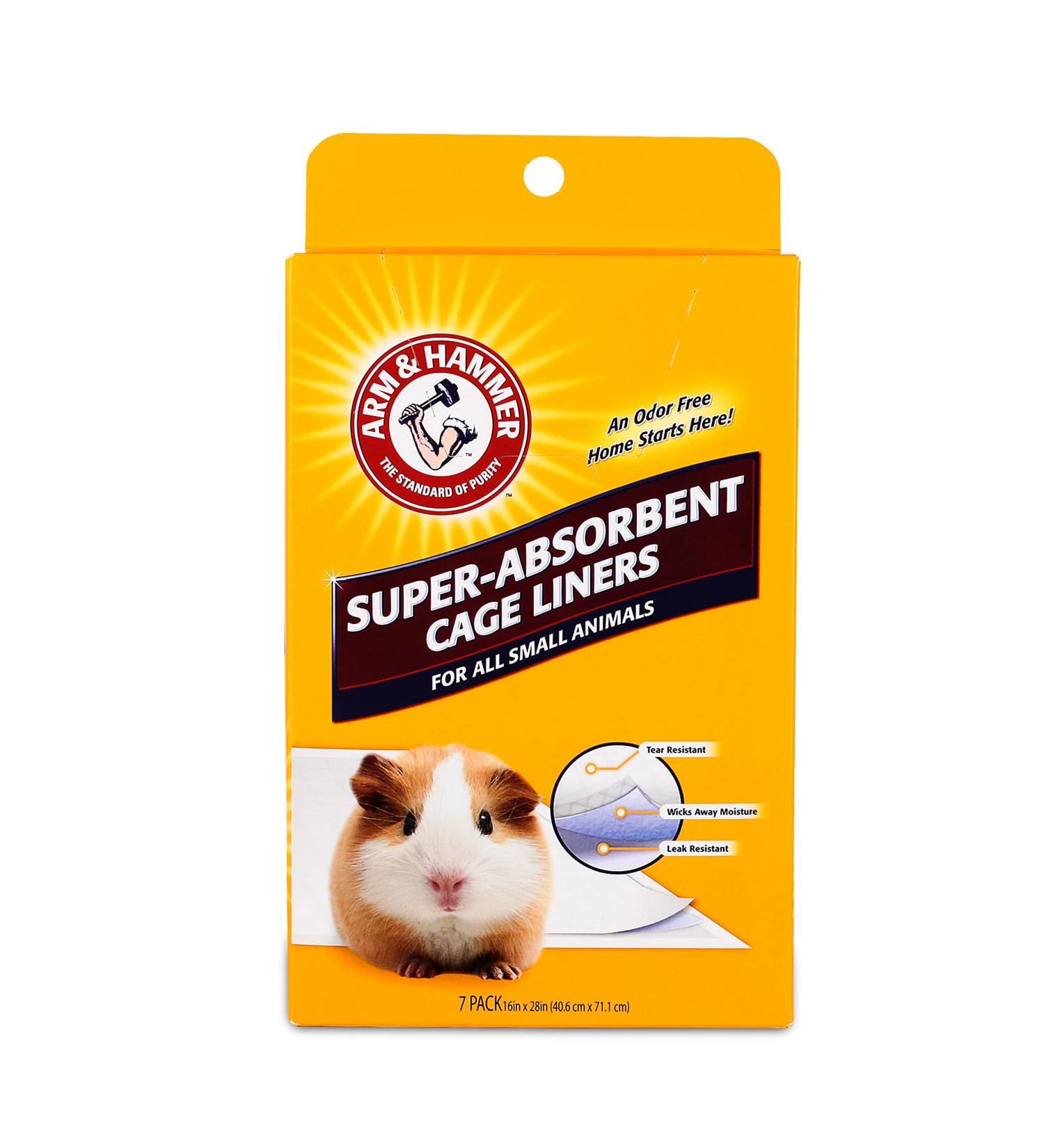 Arm & Hammer Super Absorbent Cage Liners for Guinea Pigs, Hamsters & Rabbits - 7 Pack - Buy Online on GoSupps.com
