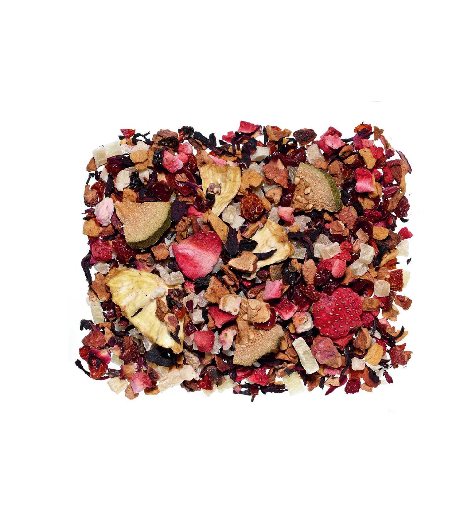 Dethlefsen Balk Fruit tea mixture Gua Fee Guavastrawberry nut flavored 1 kg