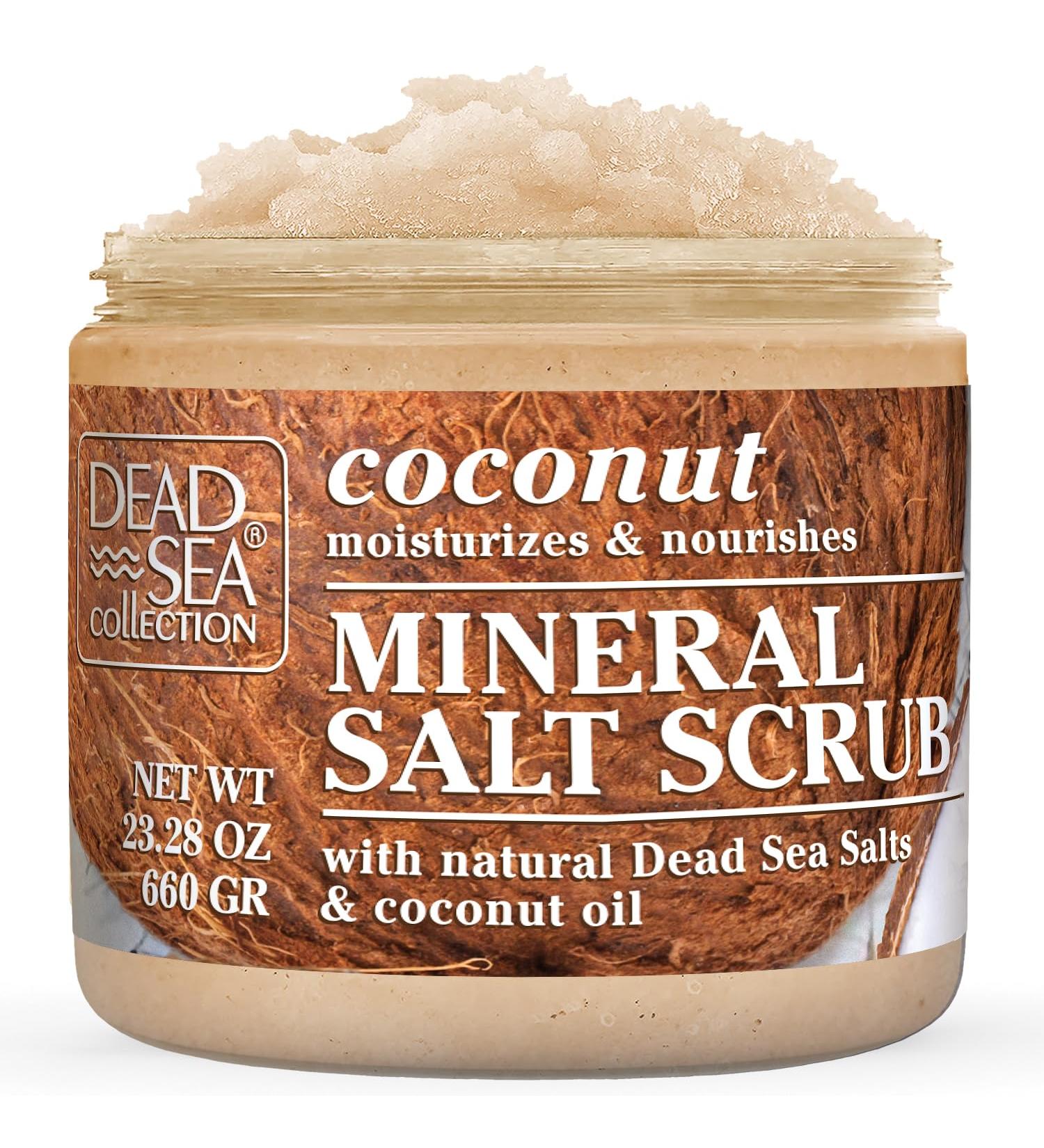 Dead Sea Collection Gommage orps au Sel - 660 g. - la Noix de Coco - Effet Exfoliant - Contient des Huiles Essentielles Biologiques et des Min raux Naturels de la Mer Morte. Noix de coco. - Buy Online on GoSupps.com