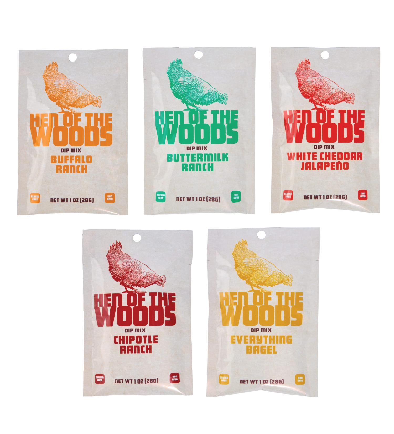 Hen of the Woods Dip Mix Variety Pack - 5-Pack, 1 oz Pouches - Buy Online on GoSupps.com