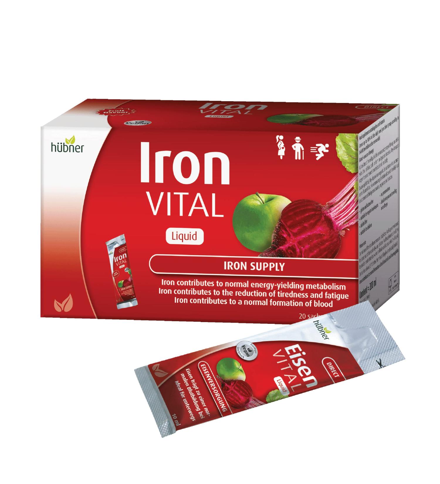 h bner Iron Vital Liquid Iron Supply Plus Vitamin C Dietary Supplement for Adults and Kids Vegan and Gluten-Free Fruit Flavor Box of 20 Packets 10 ml Each 0.34 Fl Oz (Pack of 20) - Buy Online on GoSupps.com