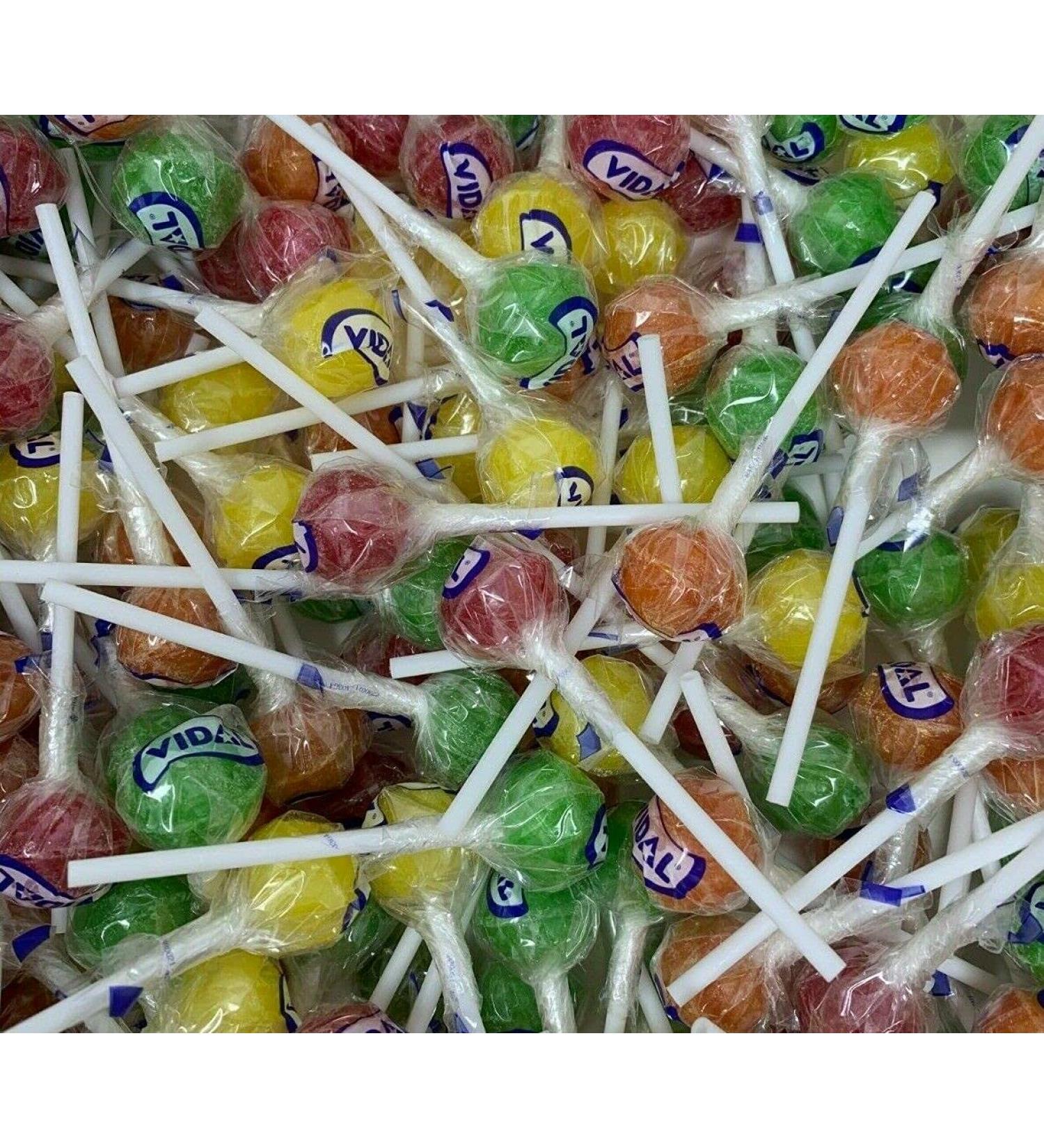 50 x Assorted Fruits Lollipops Share Bag by The Gourmet Sweet Company
