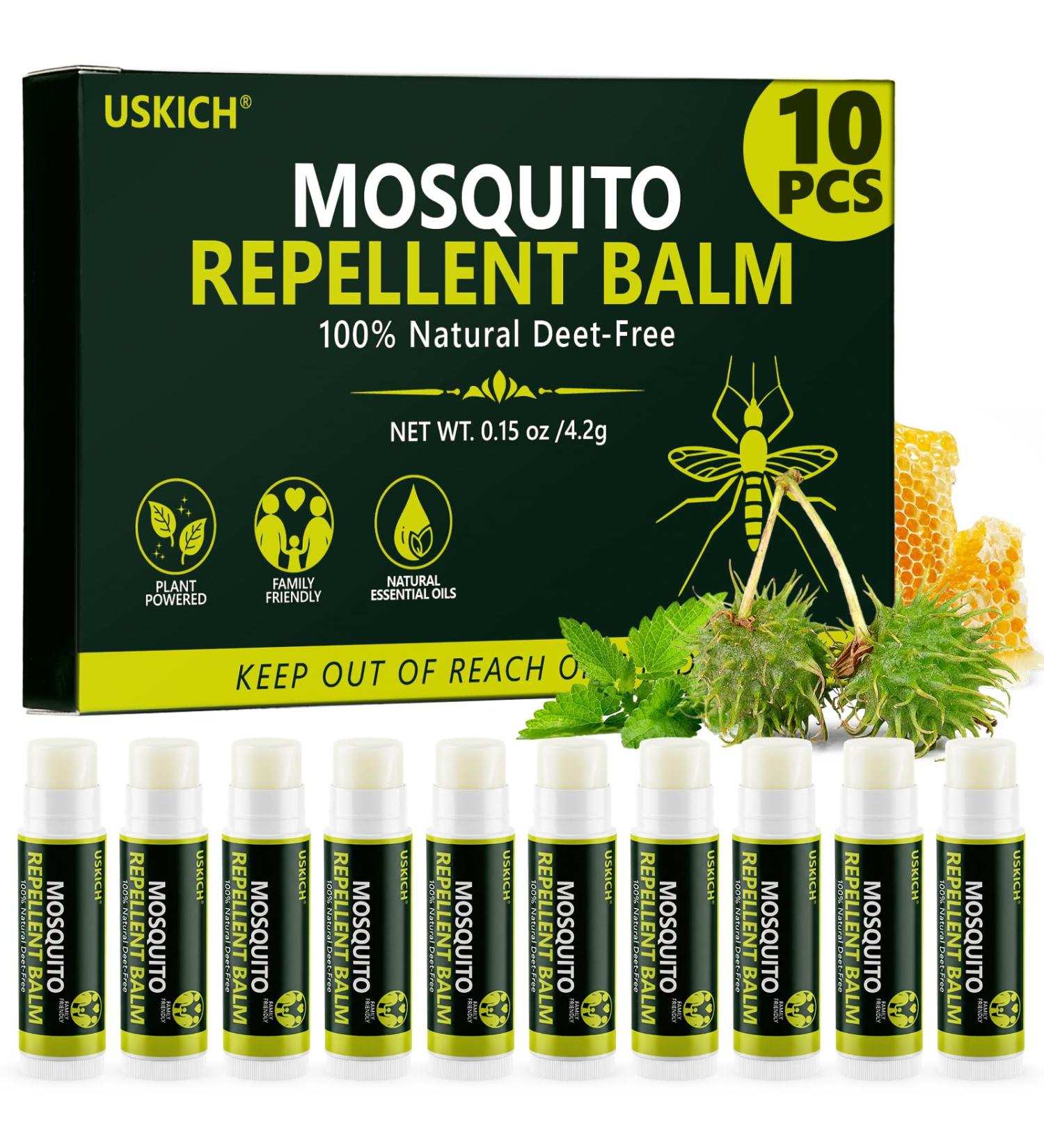 10 Pack Mosquito Repellent Balm Stick Mosquito Repellent Balm for Outdoor Patio Hiking Camping Plant-Based Natural Ingredients Travel-Pocket Size 0.15oz Each - Buy Online on GoSupps.com