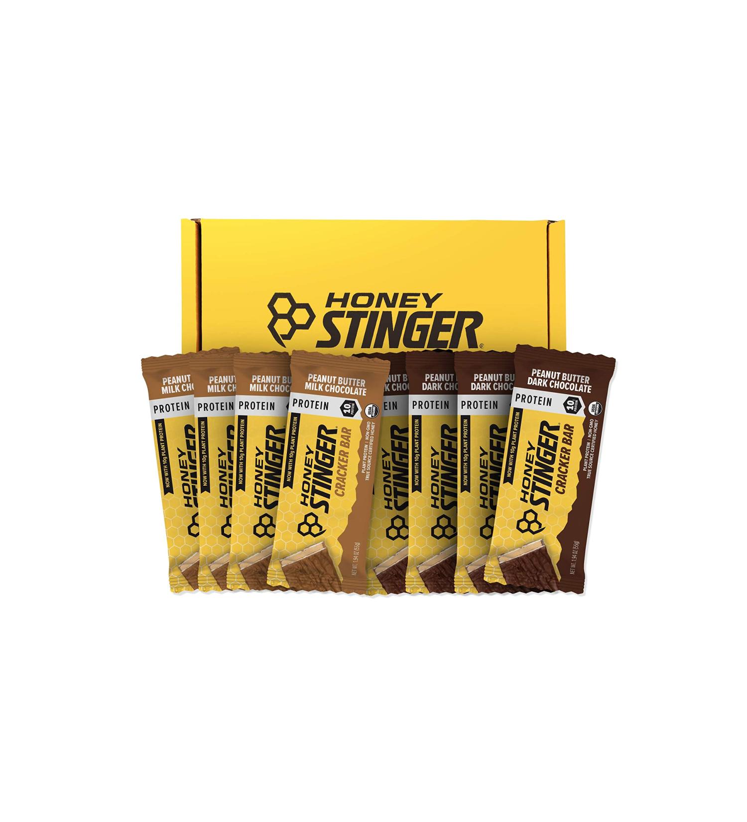 Honey Stinger Protein Cracker Bar Variety Pack - Peanut Butter, Milk Chocolate, Dark Chocolate | Protein-Packed Snack for Home & Gym | Sports Nutrition Post-Workout - Buy Online on GoSupps.com