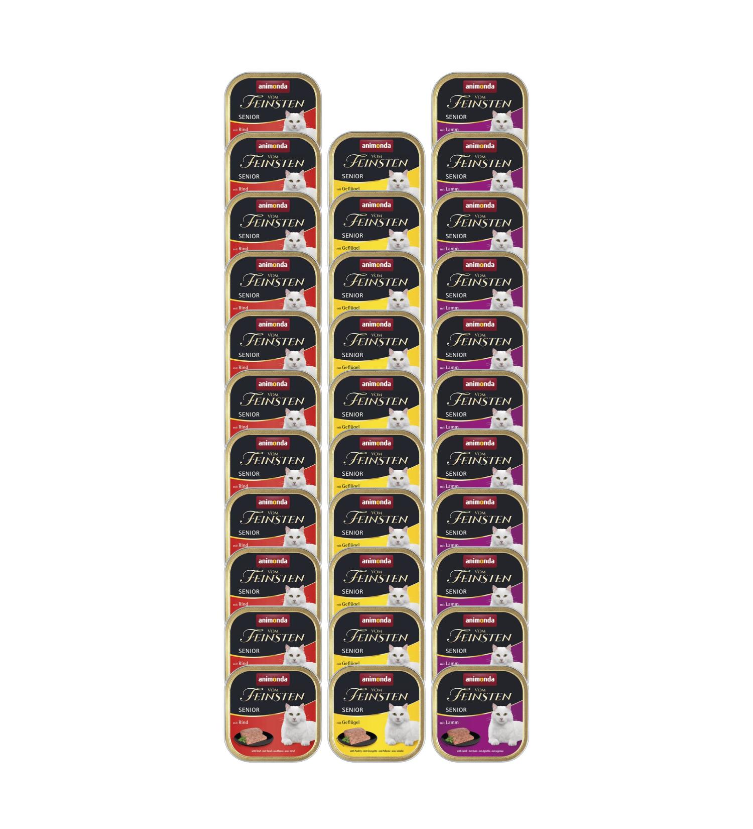 animonda Vom Feinsten Senior wet food for older cats from 7 years variety for older cats 32 x 100 g