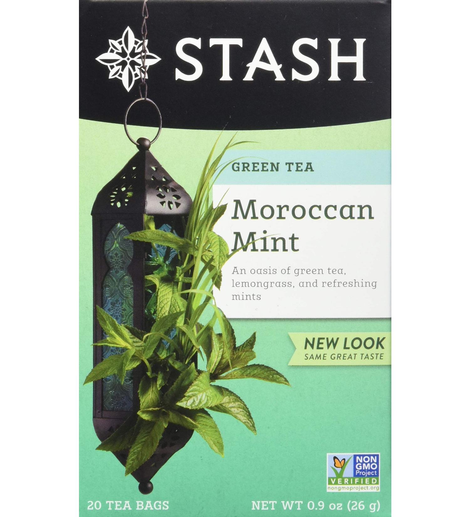 Stash Moroccan Mint Green Tea - Caffeinated, Non-GMO, 120 Bags - Pack of 6 - Buy Online on GoSupps.com