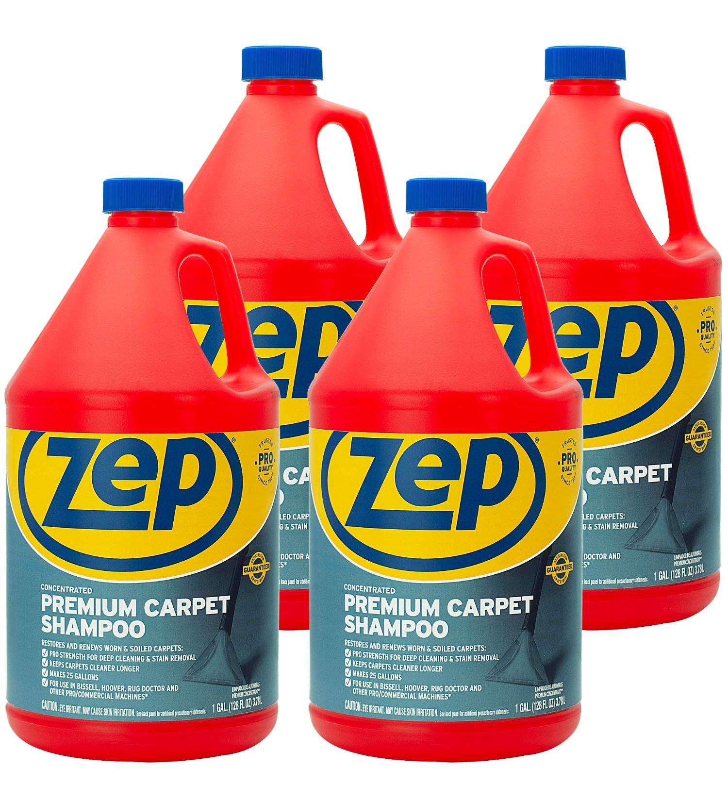 Zep Premium Carpet Shampoo - 128 Fl Oz - Deep Cleaning and Stain Removal - ZUPXC128 (4-Pack) - Buy Online on GoSupps.com