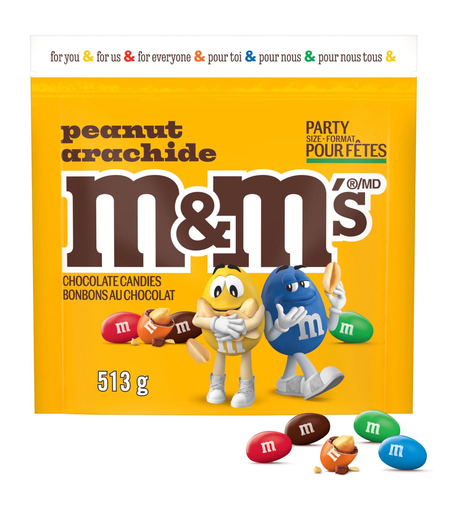 M&M'S Peanut Milk Chocolate Candies Party Bag 513g Peanut 513g - Buy Online on GoSupps.com
