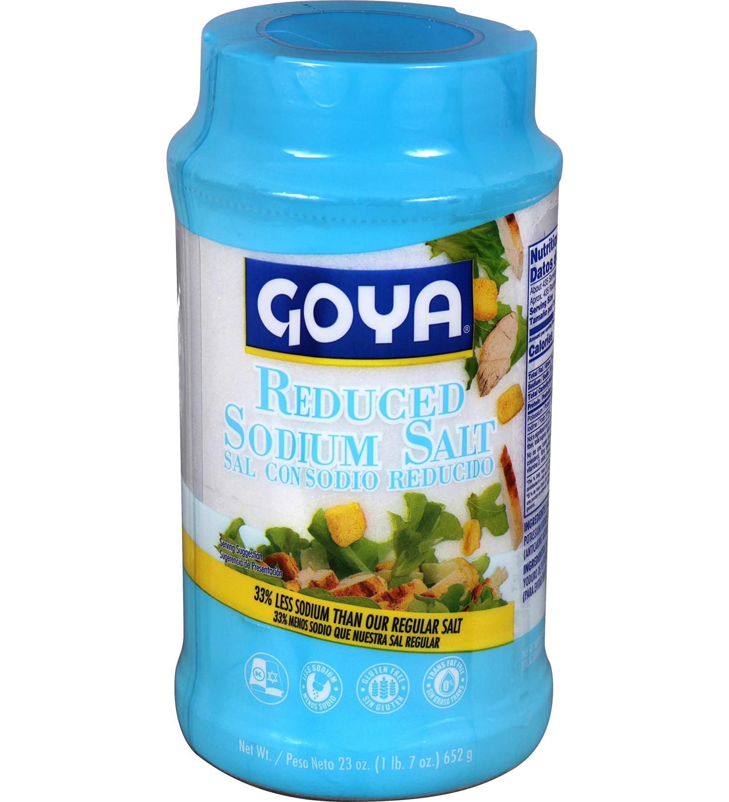 Goya Foods Reduced Sodium Salt 23 oz (Pack of 12) | Low Sodium Seasoning - Buy Online on GoSupps.com