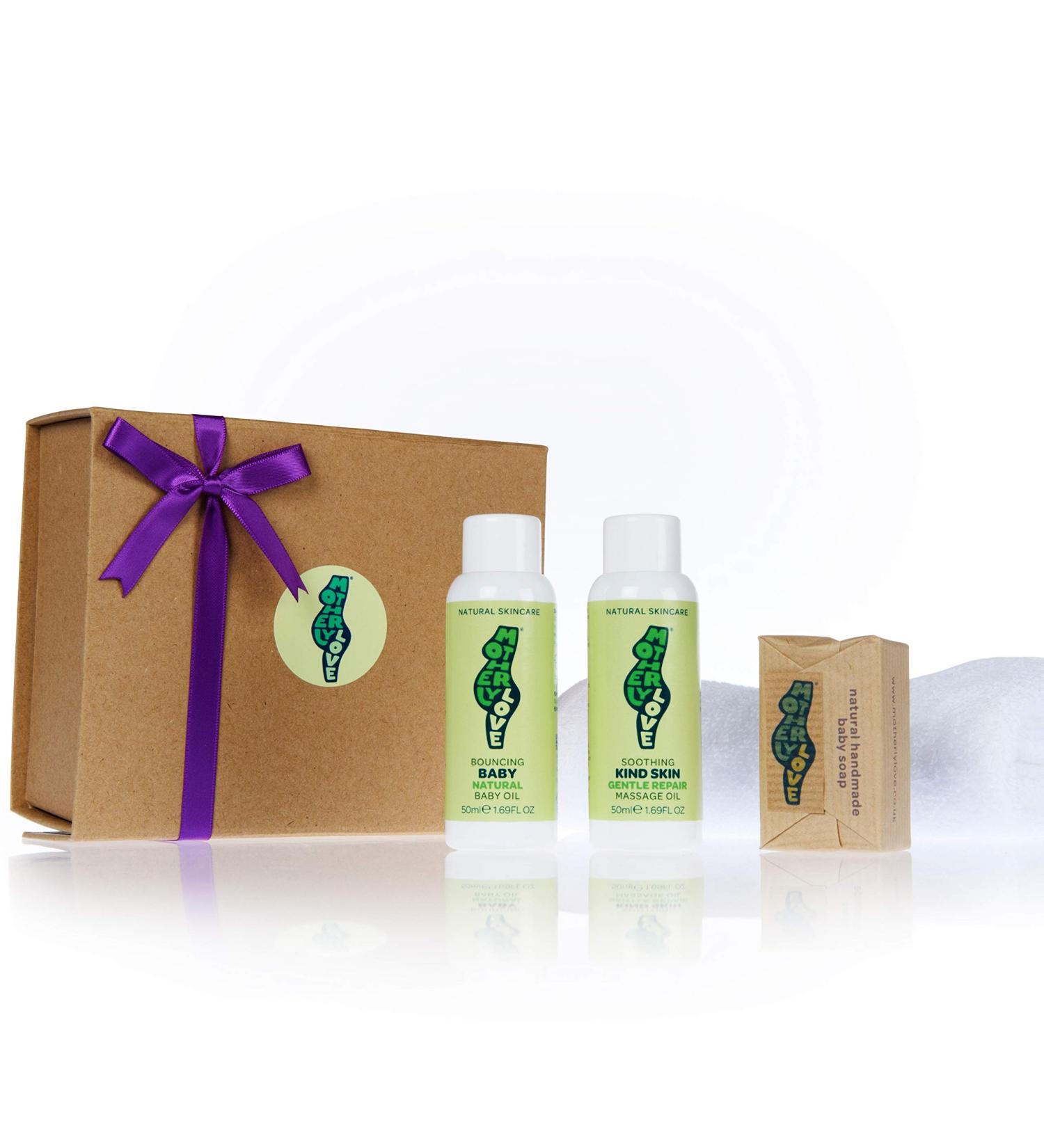 Motherlylove BABY & TODDLER Gift Box for Delicate Skin - 100% Natural & Vegan: Baby Oil + Handmade Baby Soap - Made in UK by an Expert Midwife - Buy Online on GoSupps.com
