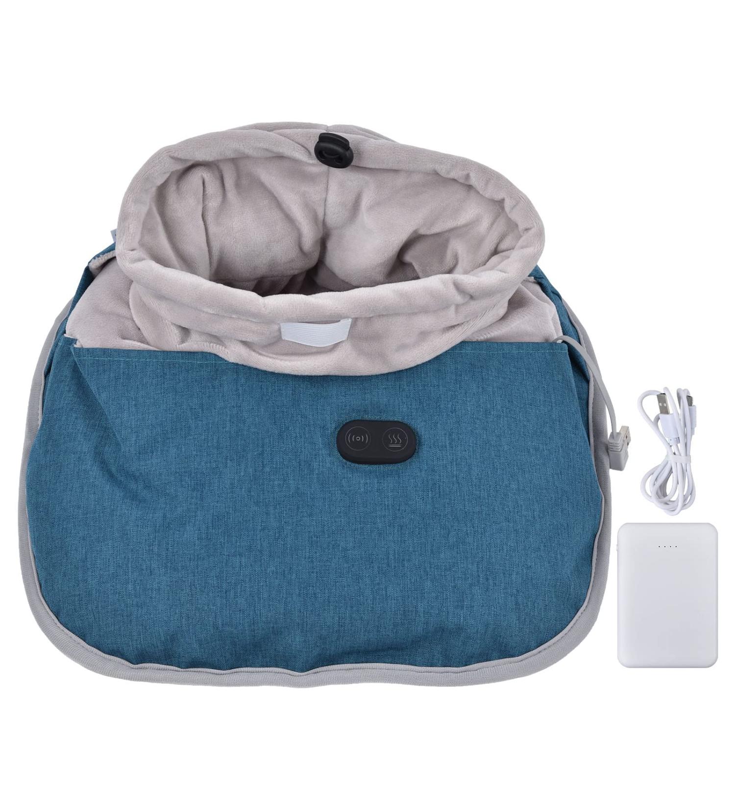 Serlium Electric Foot Warmer with Vibration & Heating - Cozy Insulated Cotton Foot Massager for Home & Office - USB Blue Foot Warmers for Men & Women - Buy Online on GoSupps.com